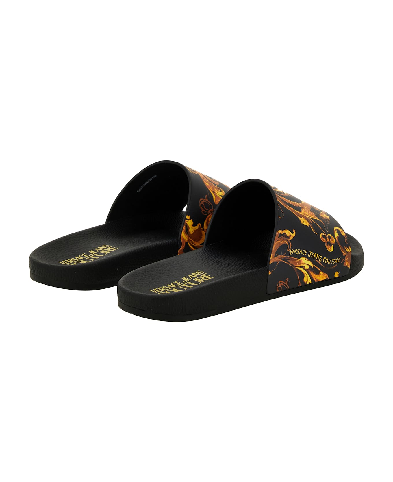 Versace Jeans Couture Pool Slides - Black