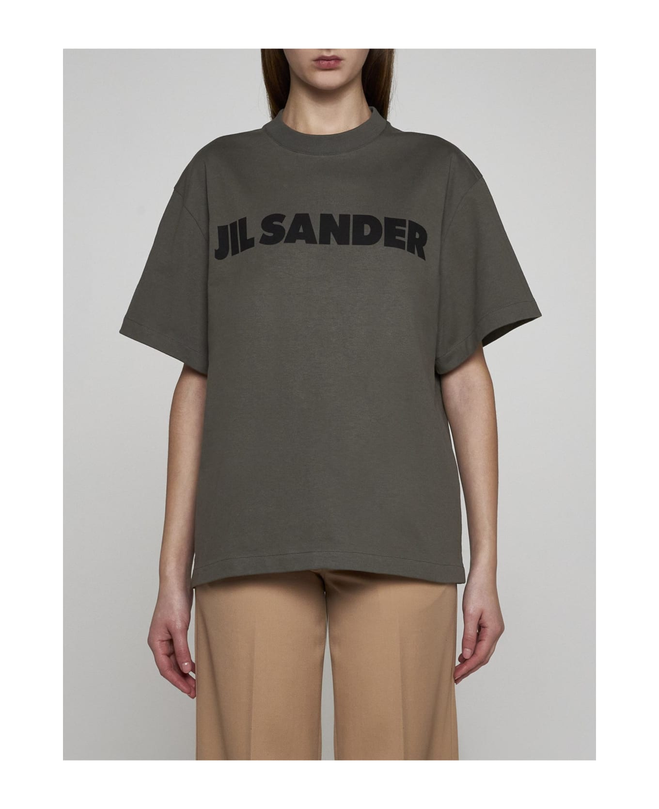 Jil Sander Logo Cotton T-shirt - Green
