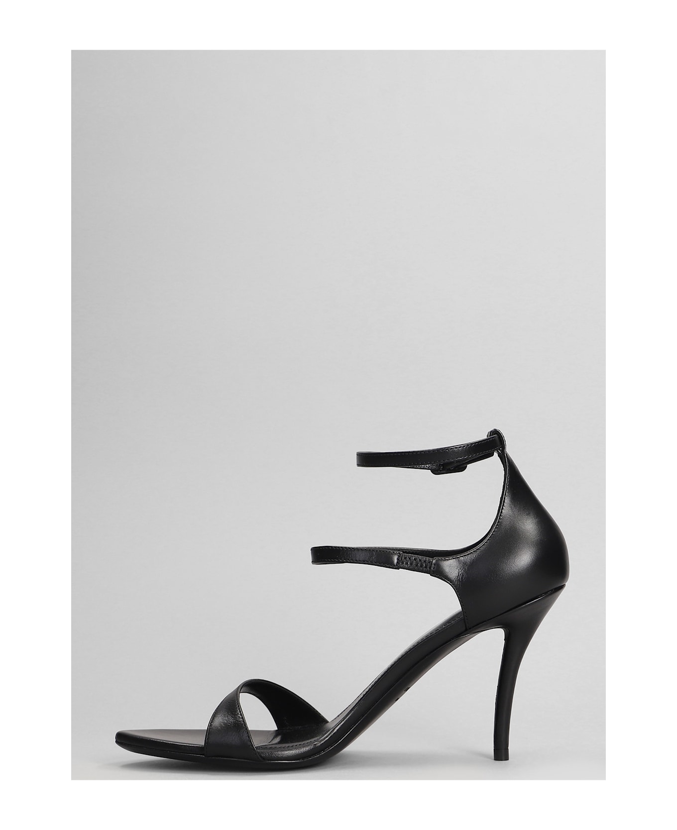 Balenciaga Honey Sandals In Black Leather - black