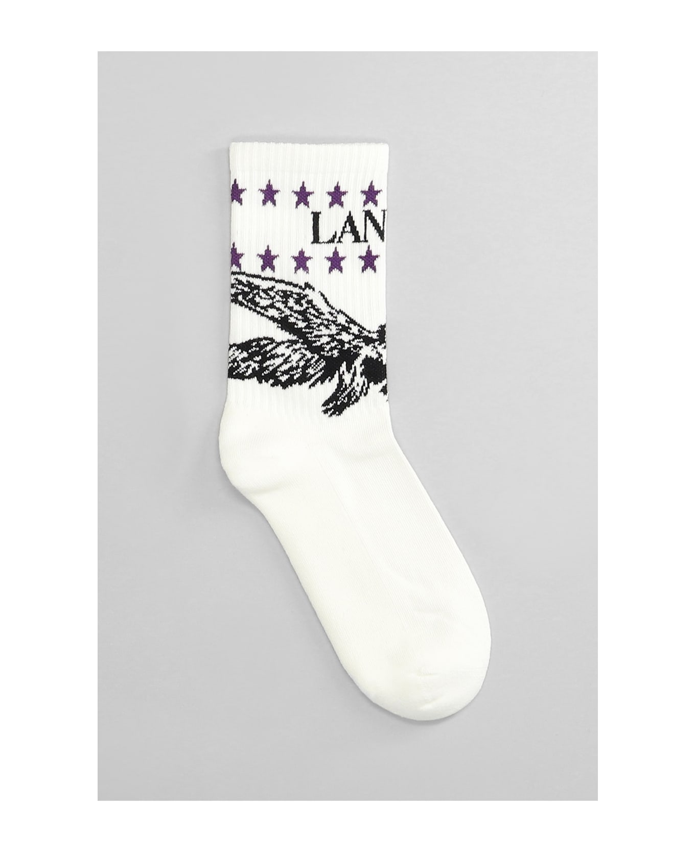 Lanvin Socks In White Cotton - white 靴下