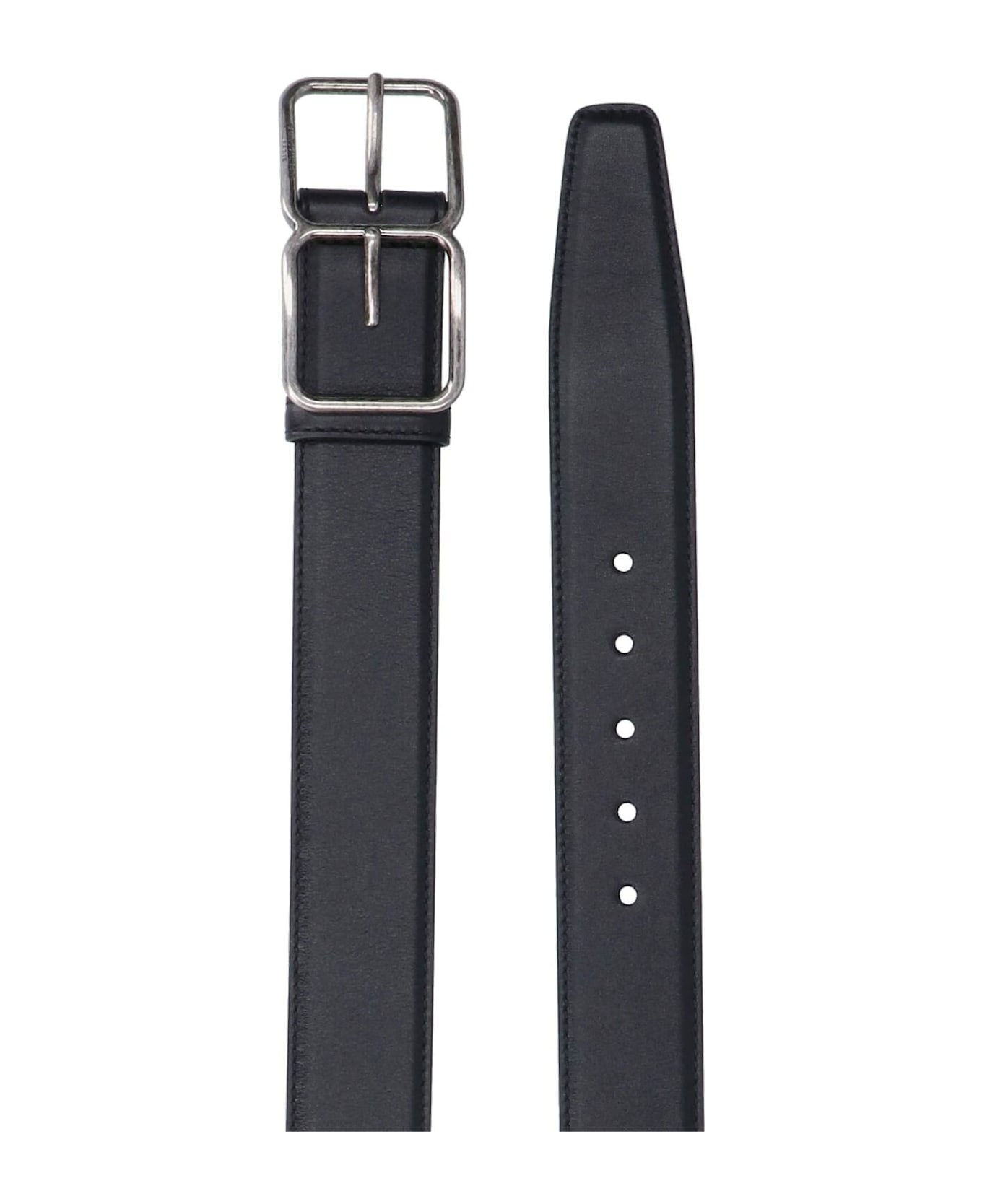 Saint Laurent Double Frame Belt - Black  