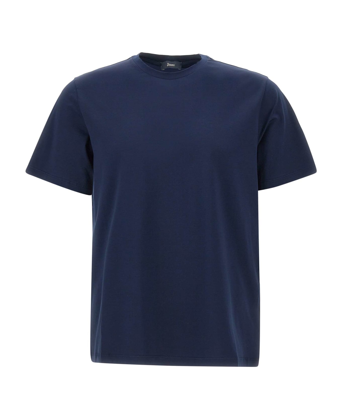 Herno Superfine Cotton T-shirt - BLUE