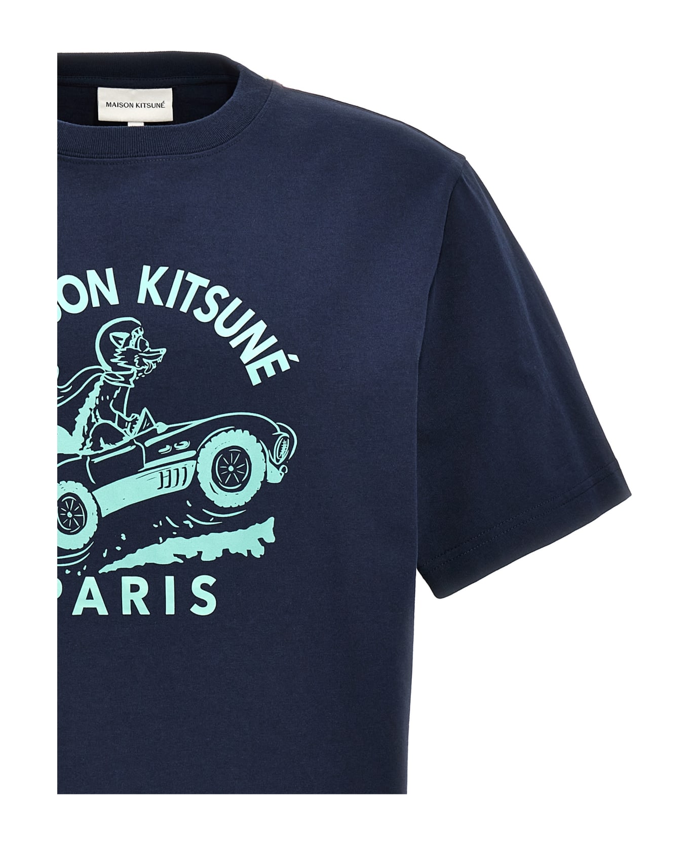 Maison Kitsuné 'racing Fox' T-shirt - Blue