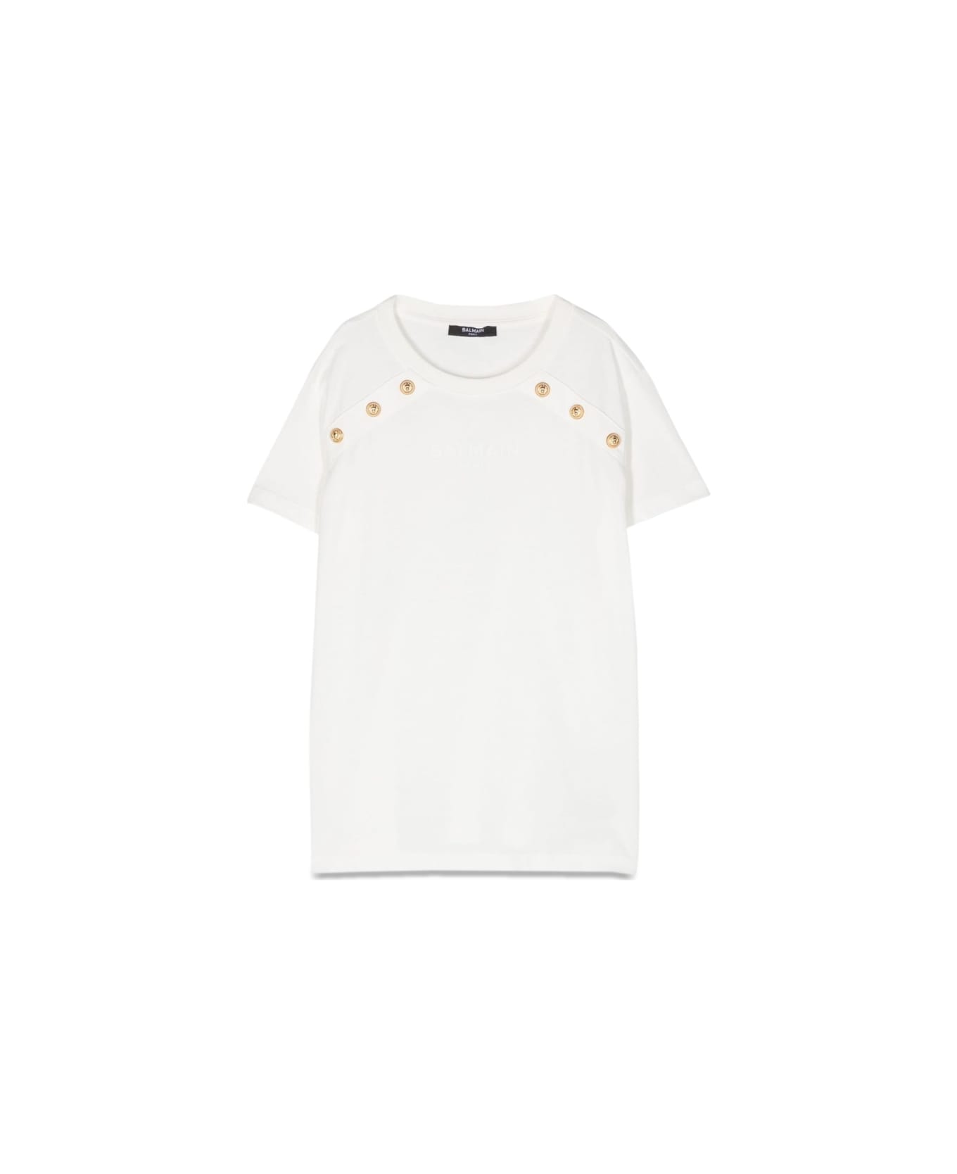 Balmain T-shirt Buttons - IVORY Tシャツ＆ポロシャツ