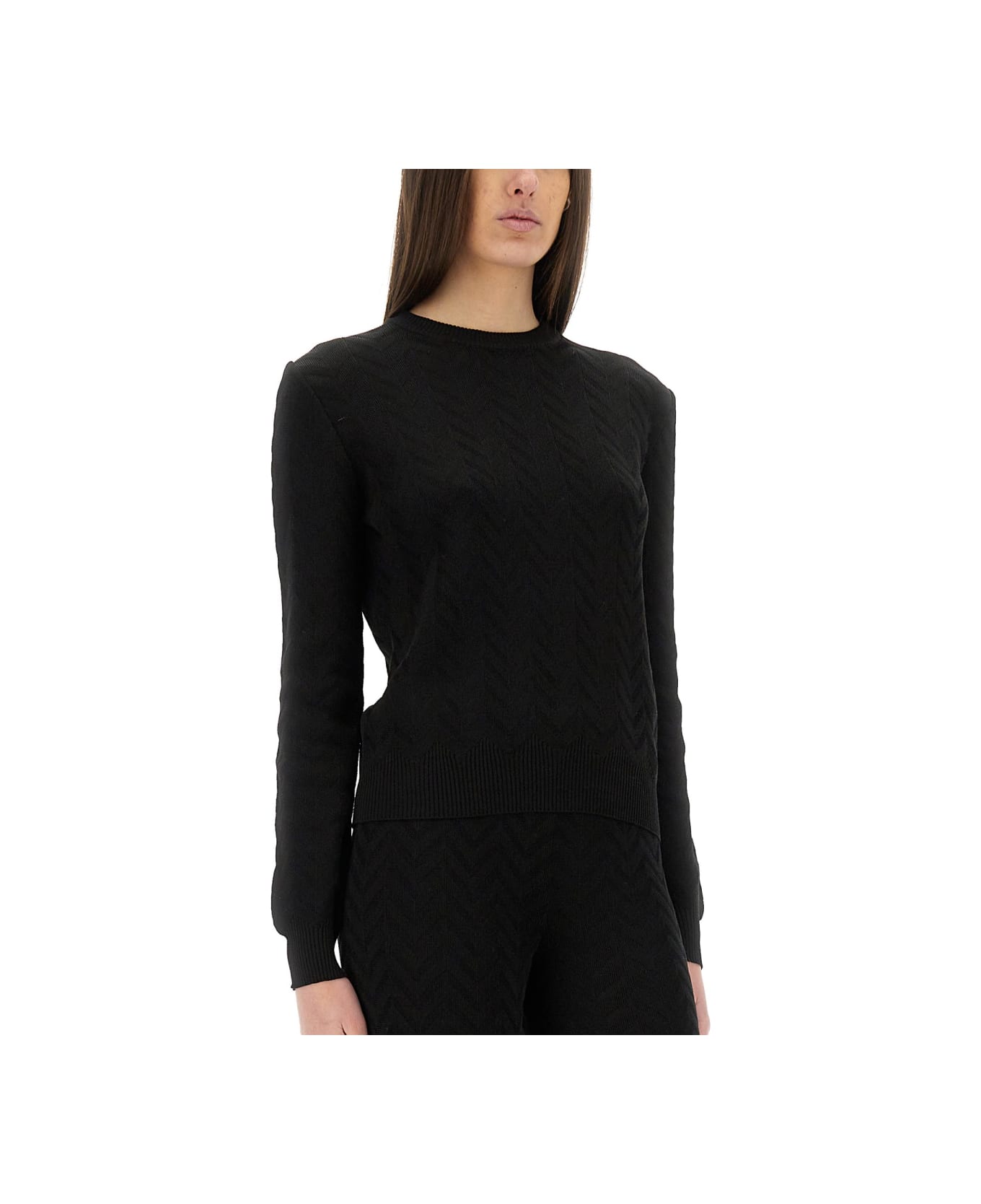 Missoni Chevron Pattern Sweater - BLACK
