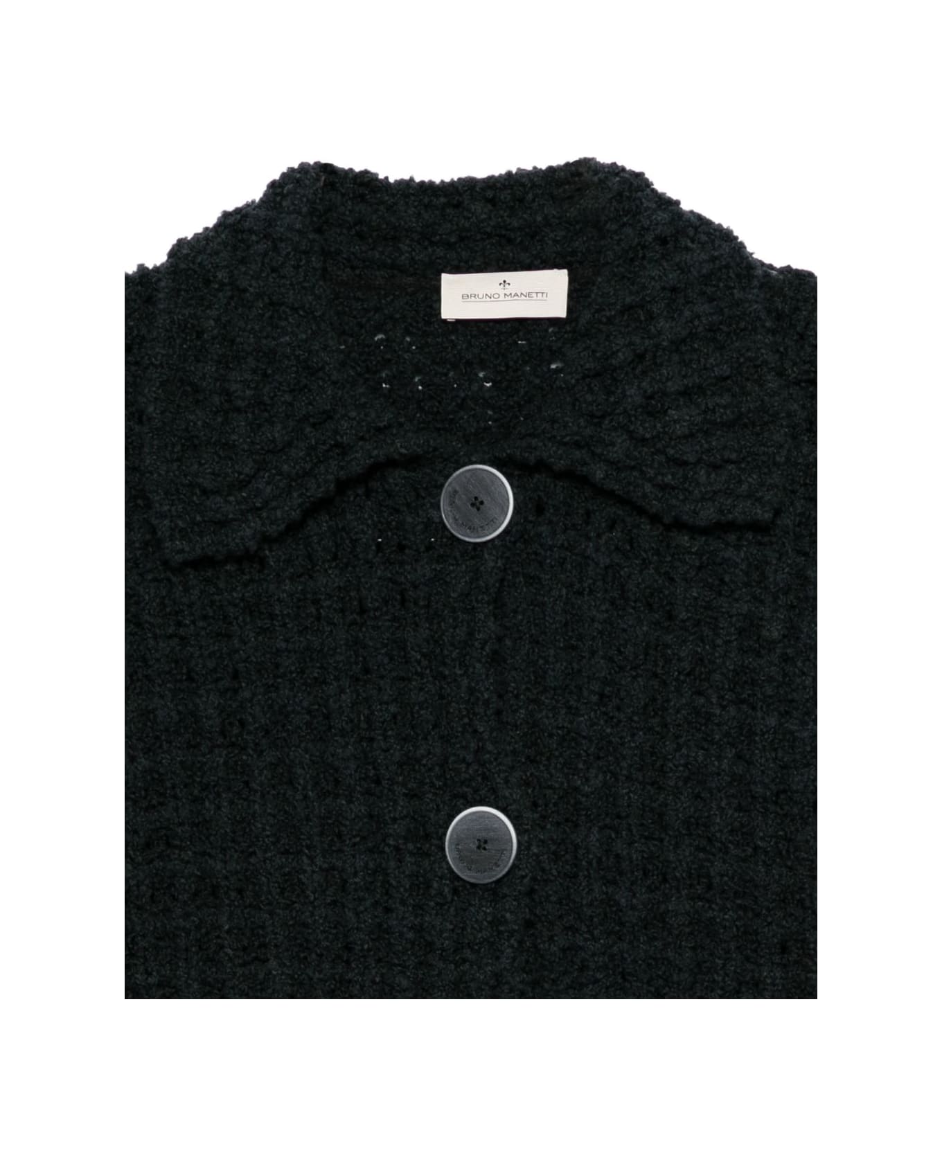 Bruno Manetti Buttoned Cardigan - Black