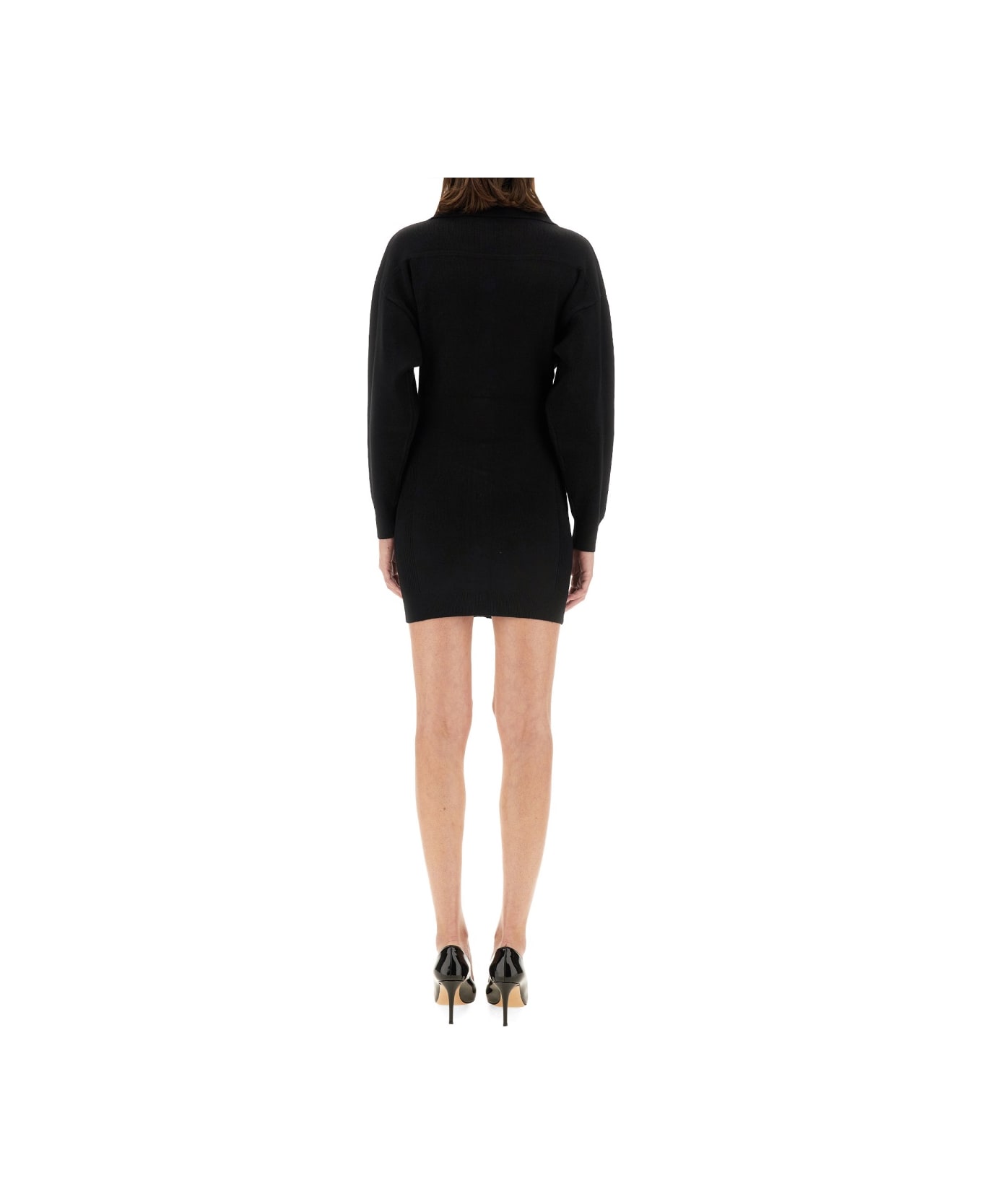 M05CH1N0 Jeans Mini Dress - BLACK