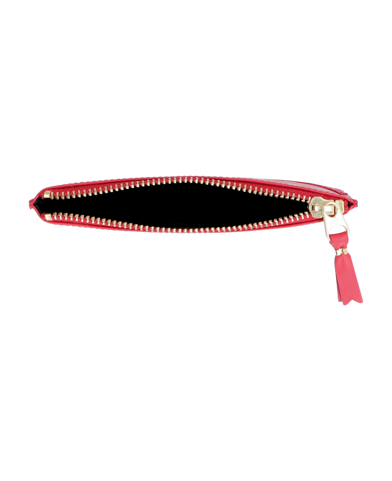 Comme des Garçons Wallet Logo Detail Flat Leather Pouch - red