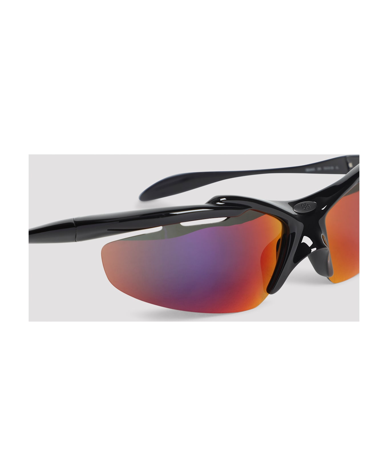 Balenciaga Turbo D-fram Bb0464s Sunglasses - Black Mirr Infrared