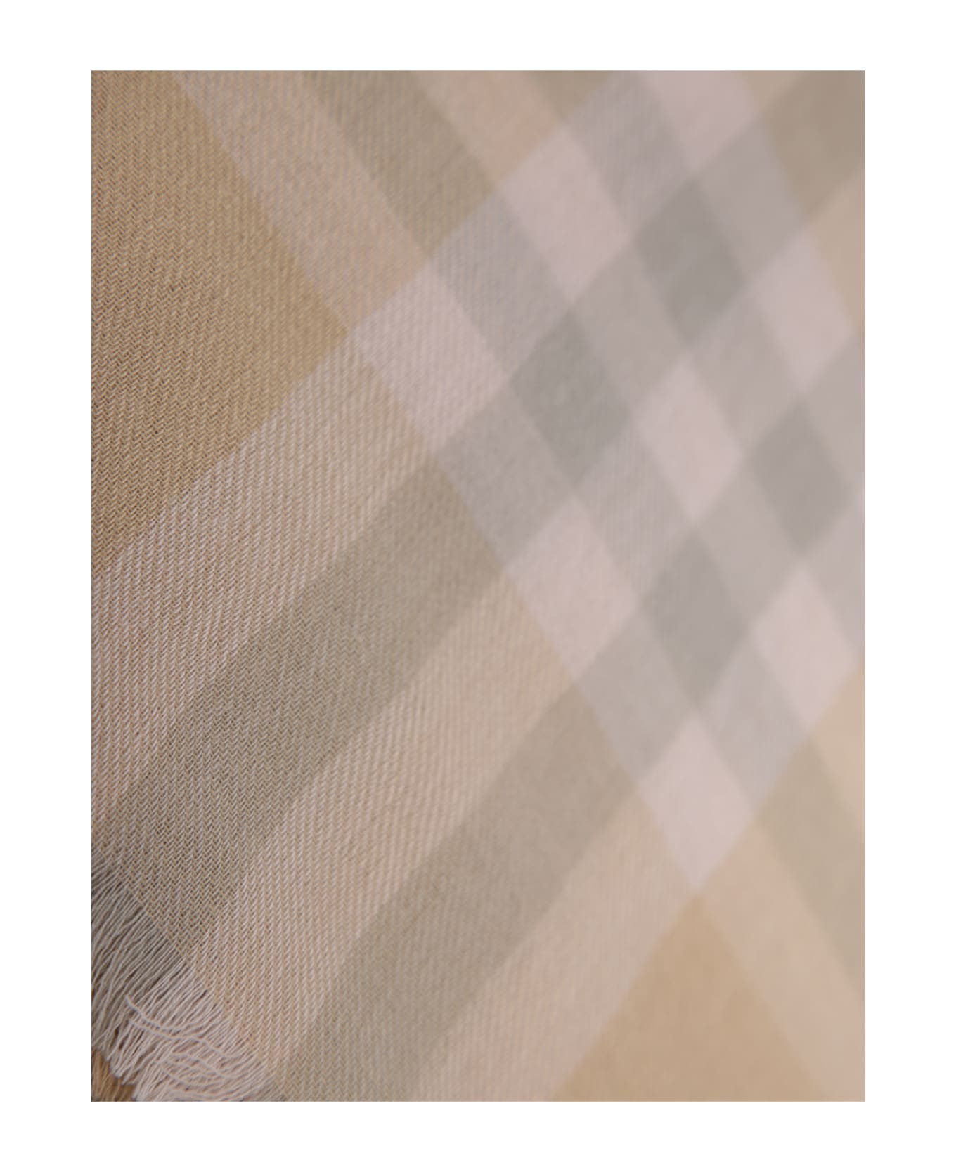 Burberry stripe-detail Vintage Check Fringed-edge Scarf - Beige