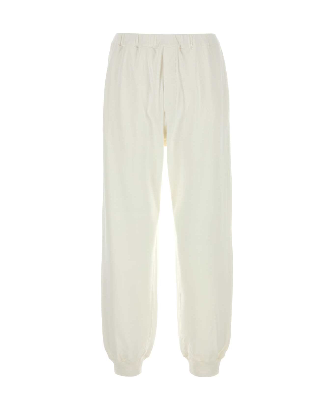The Row White Cotton Avo Joggers - White