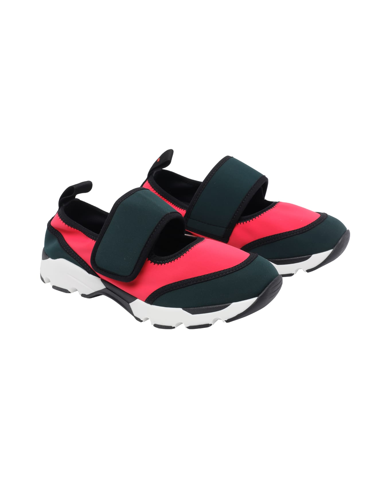 Marni Lycra Mary Jane Running Sneakers - Red