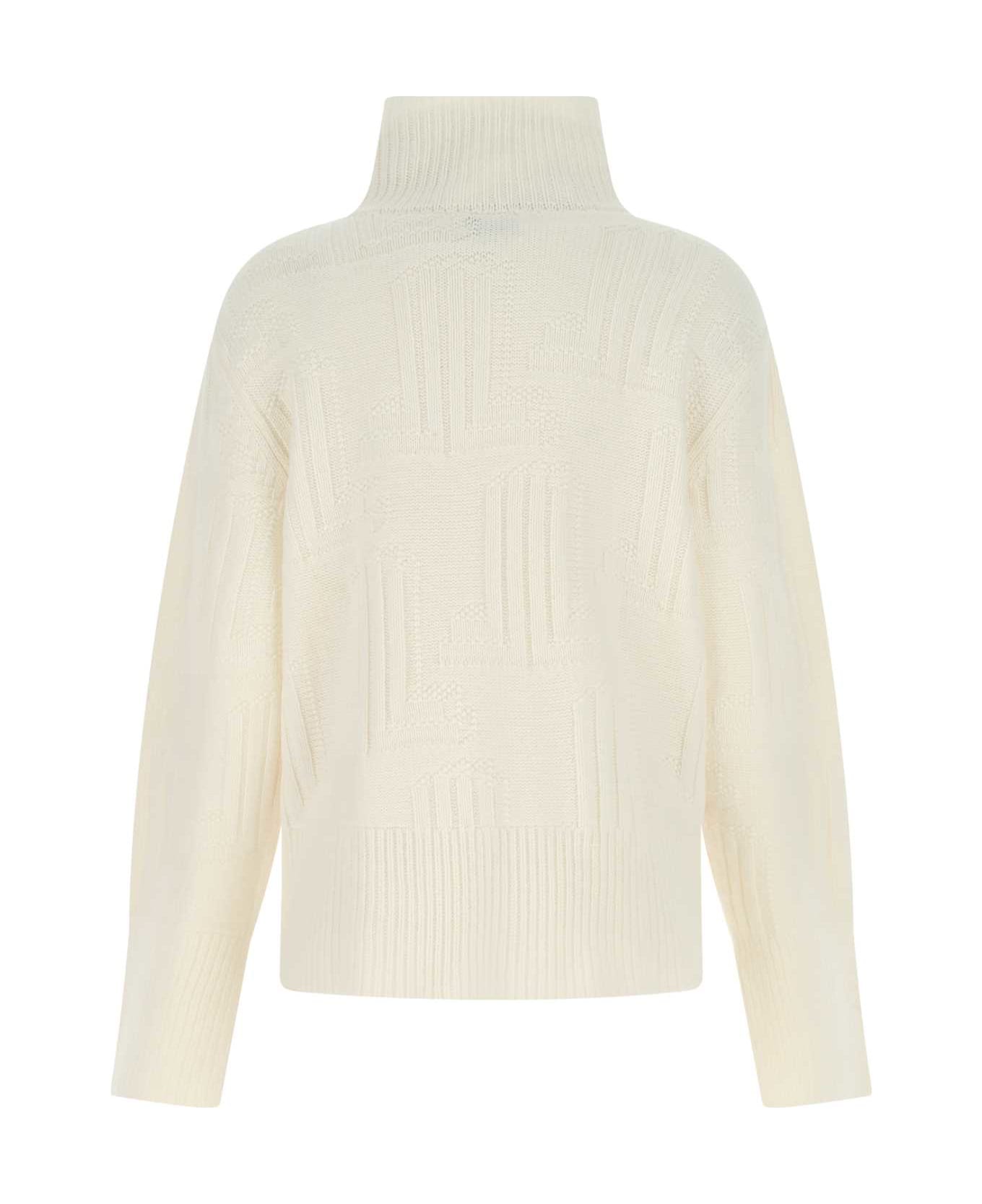 Lanvin Ivory Cashmere Oversize Sweater - 02