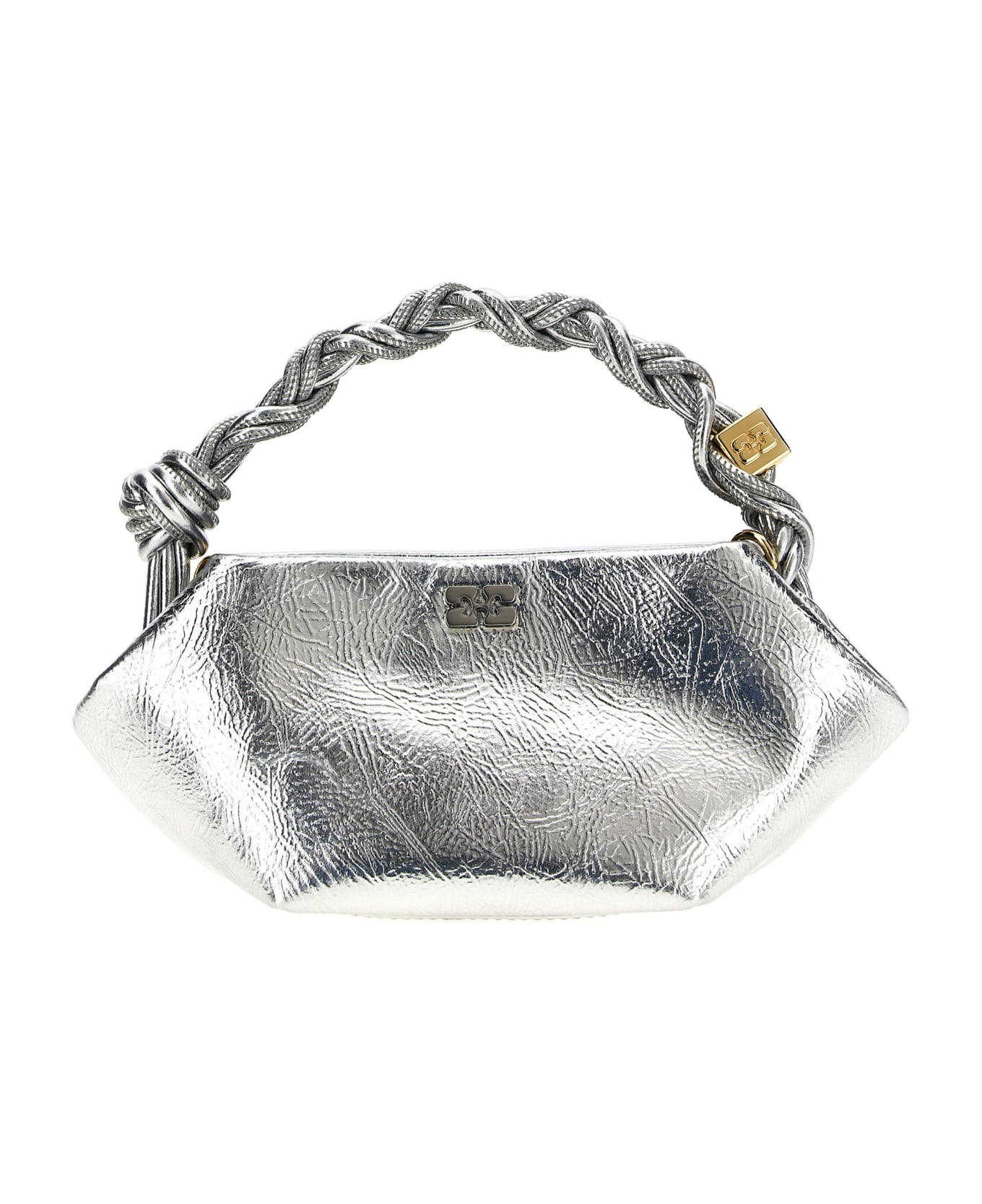 Ganni 'bou Bag Mini Metallic' Handbag - Silver