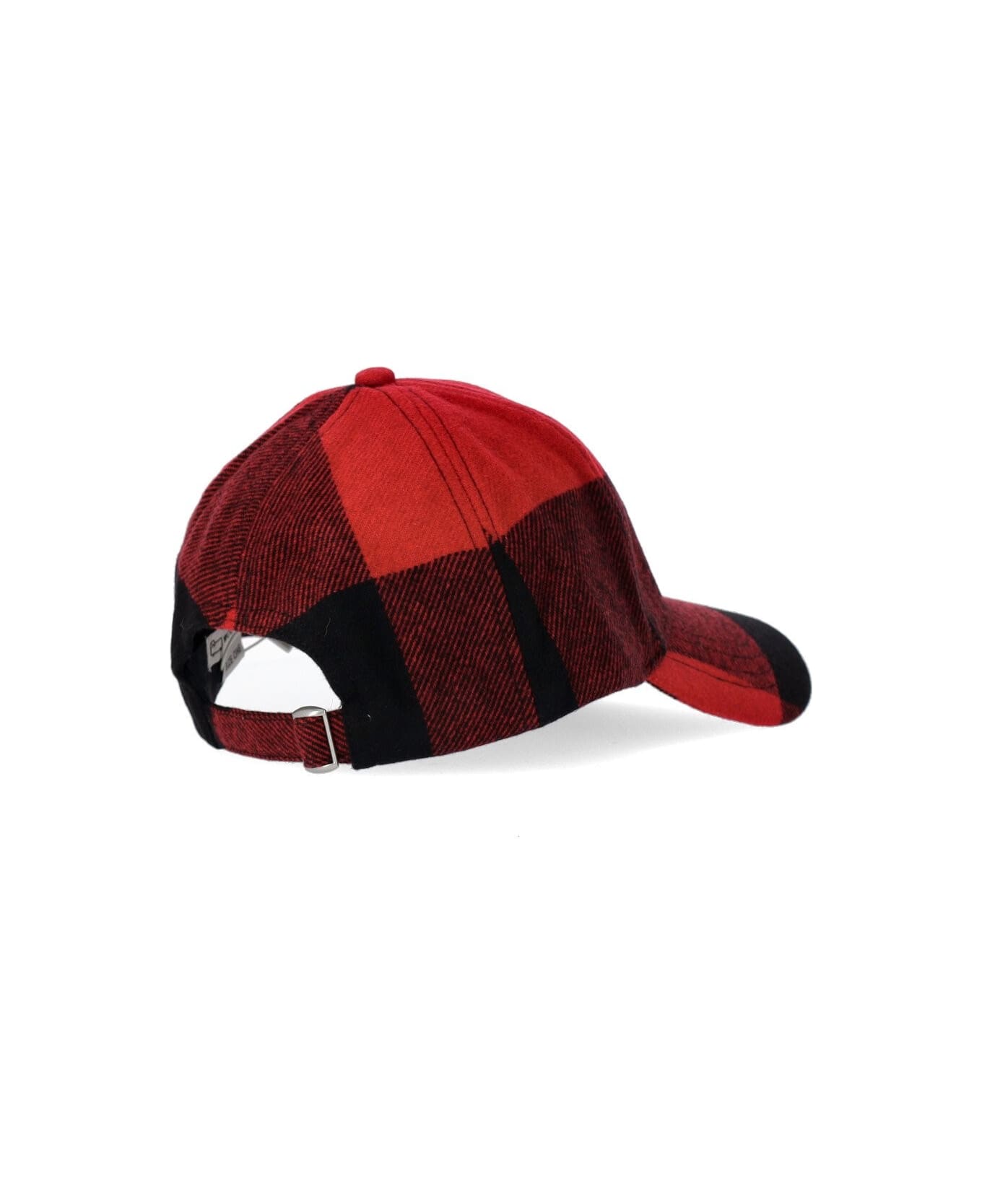 Woolrich Red Black Check Baseball Cap - Mens Chubbies Nylon Cord Snapback Hat