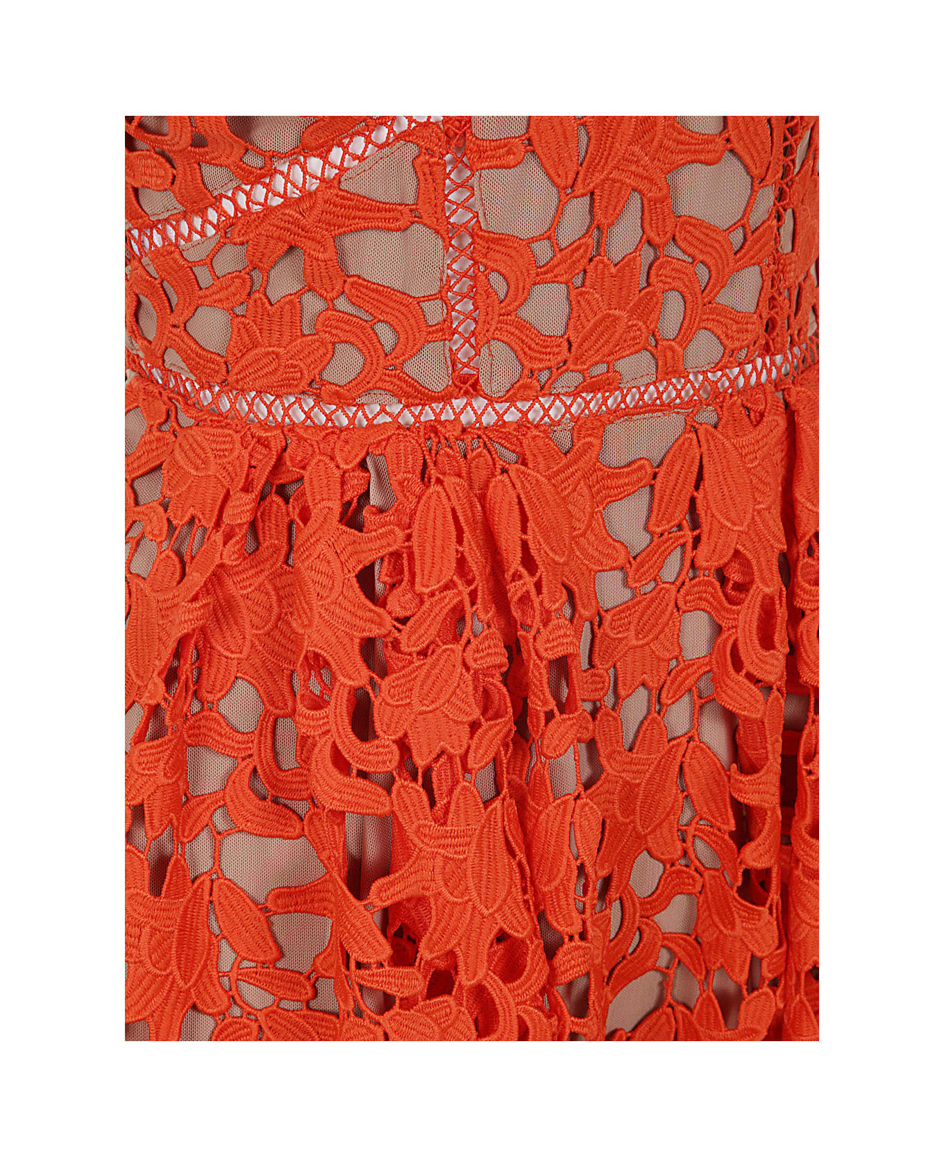 self-portrait Orange Azaelea Lace Midi Dress - O Orange ワンピース＆ドレス