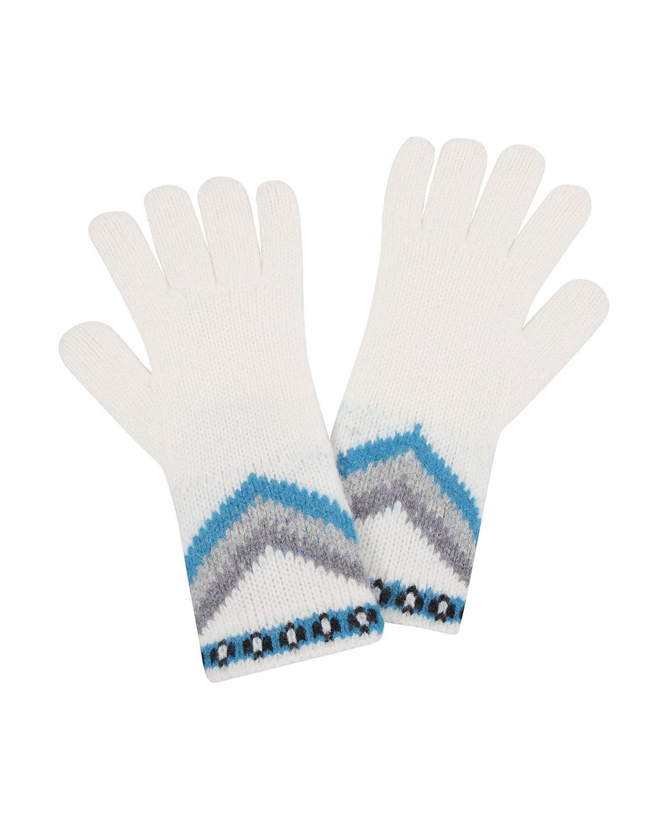 Alanui Detailed Knit Gloves - White