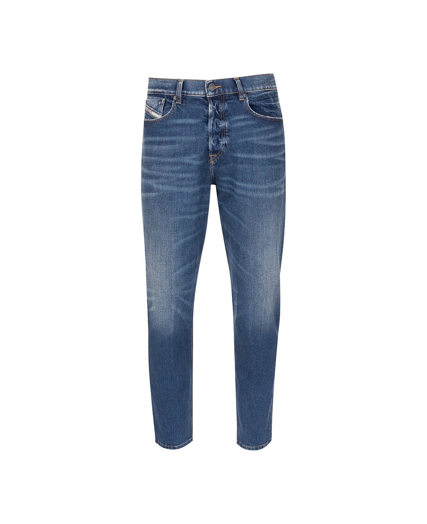 Diesel Logo Patch 2005 D-fining Tapered Leg Jeans