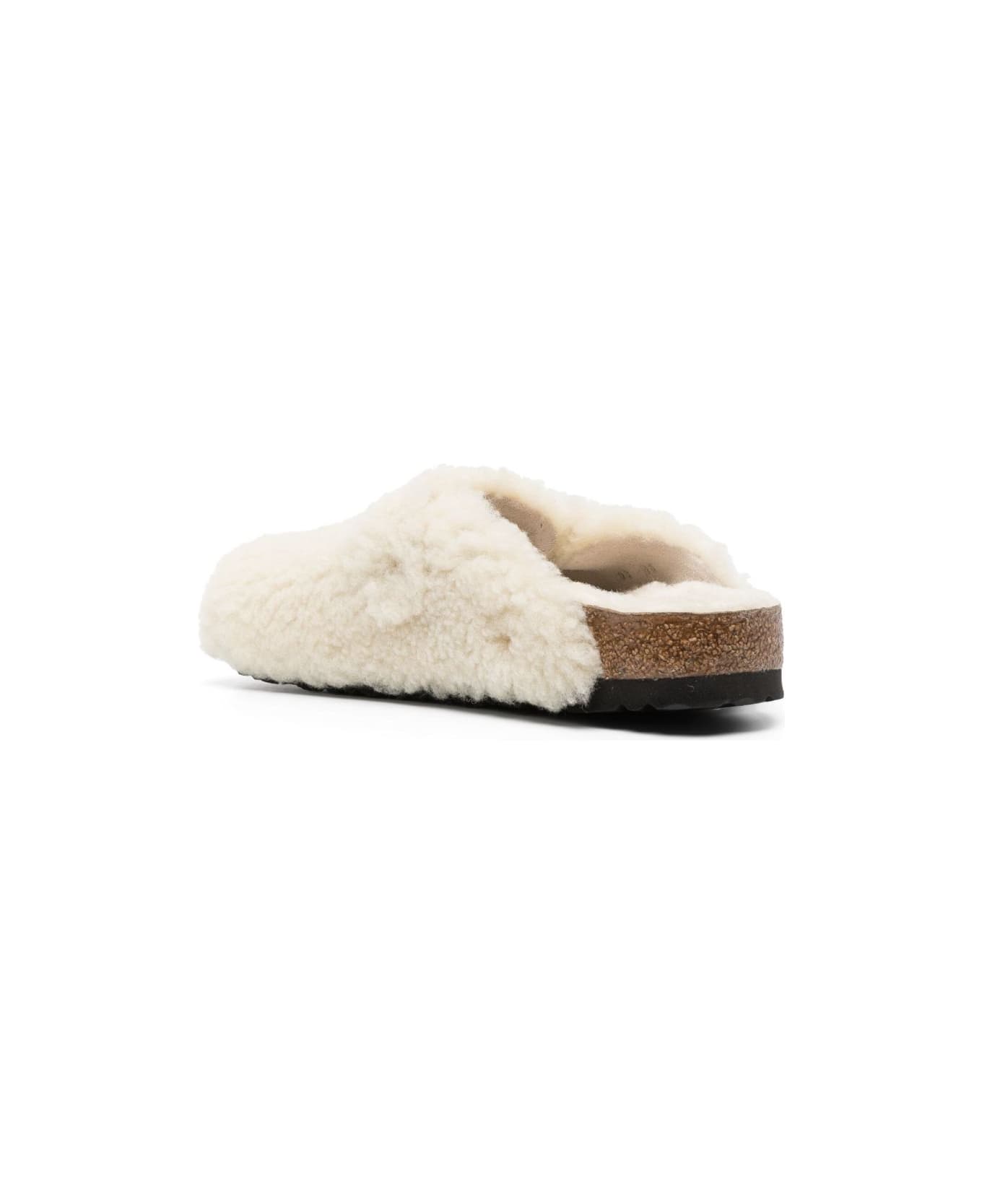 Birkenstock Boston Shearling Slippers - White