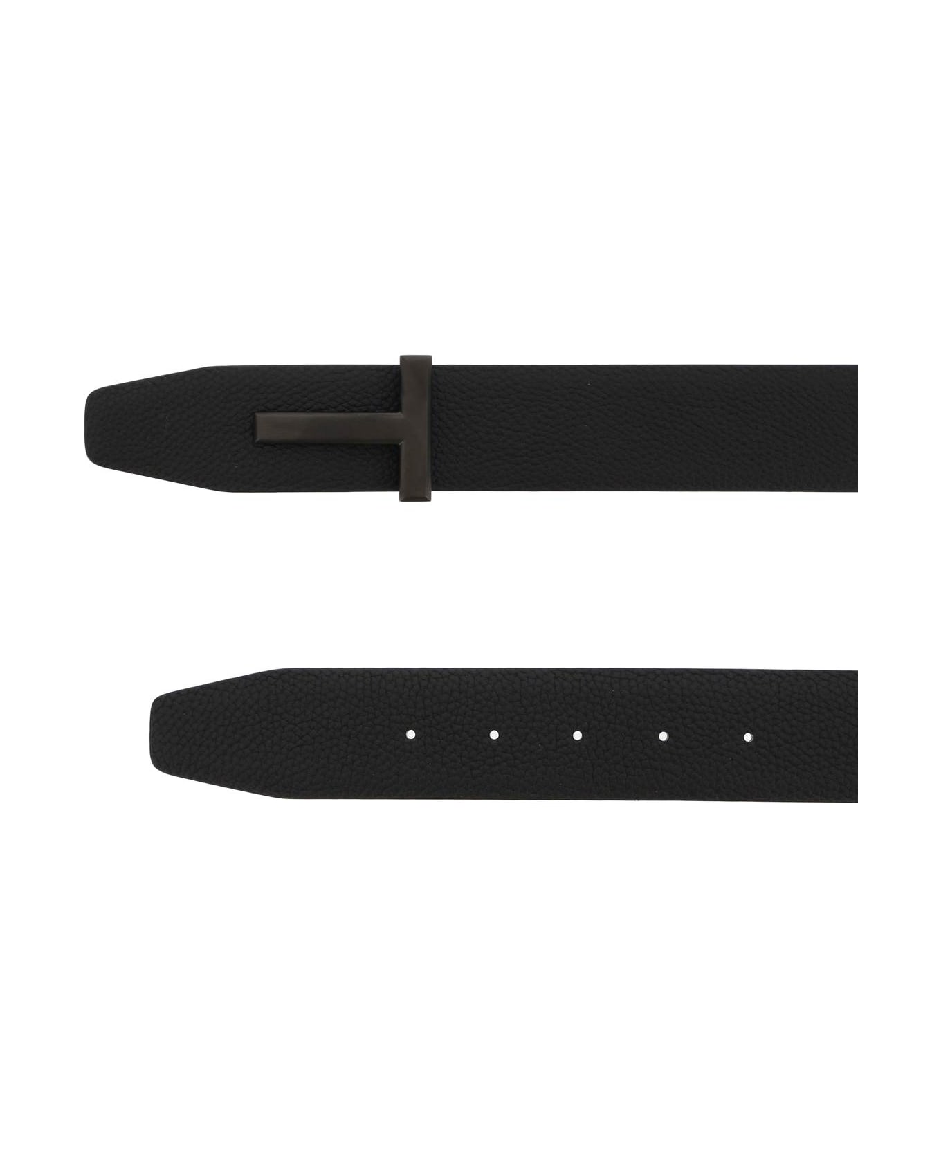 Tom Ford Logo Buckle Belt - Black