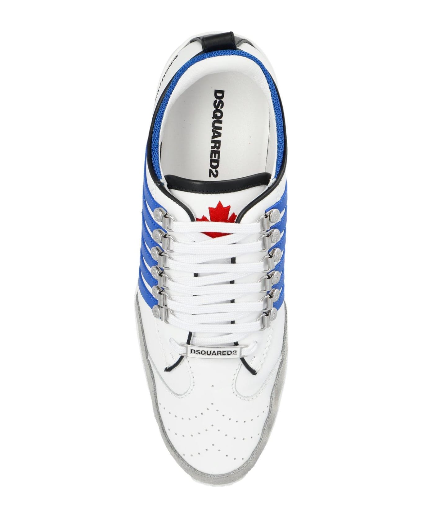 Dsquared2 Legendary Striped Almond Toe Sneakers - Bianco