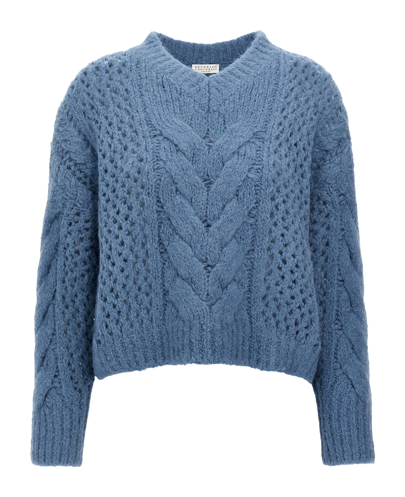 Brunello Cucinelli Worked Sweater - Light Blue