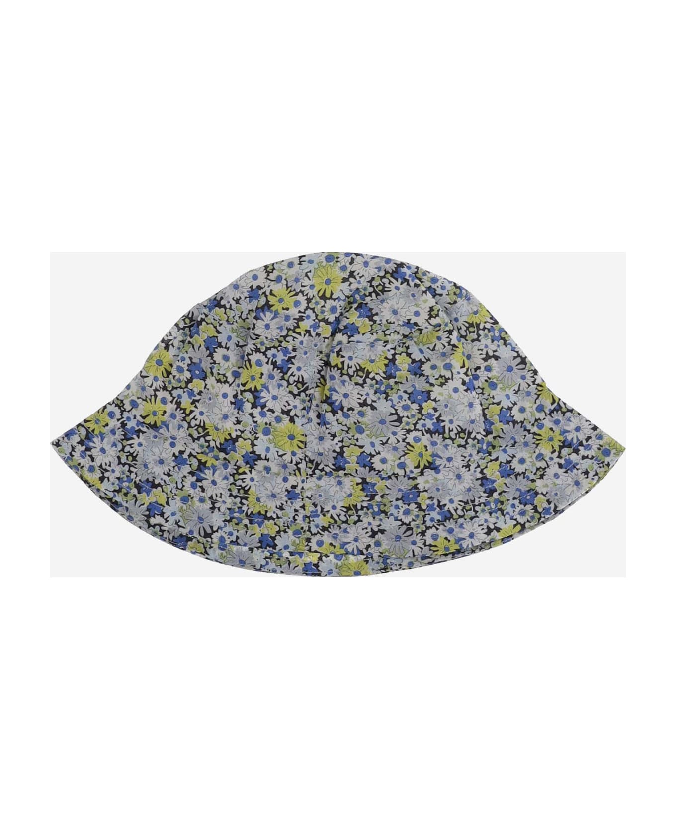 Bonpoint Cotton Cap With Floral Pattern - Multicolore