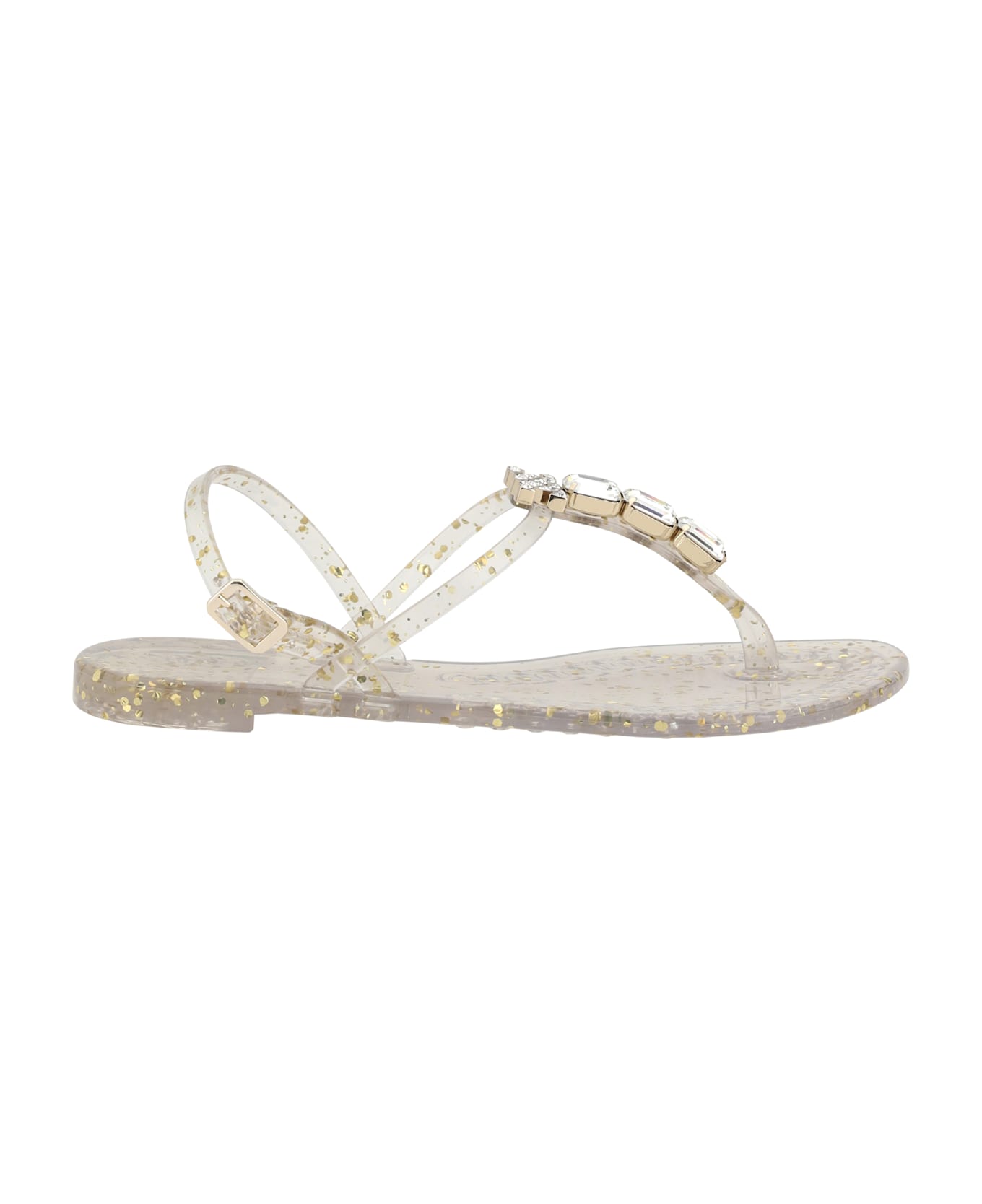 Casadei Swarovski Jelly Sandals