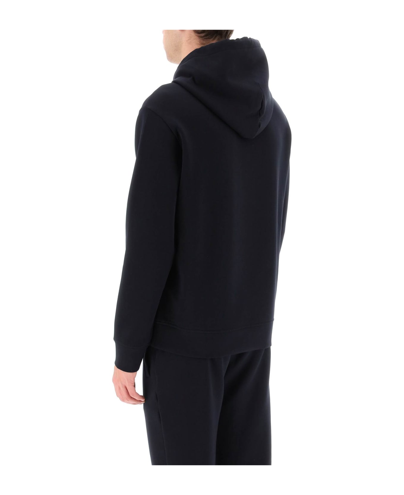 Emporio Armani Double Jersey Hoodie - BLU NAVY (Blue)