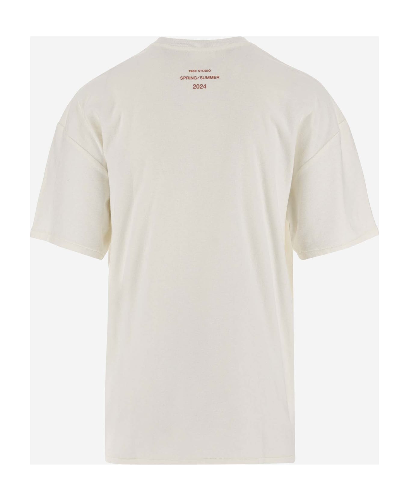 1989 Studio Cotton T-shirt With Slogan Print - White