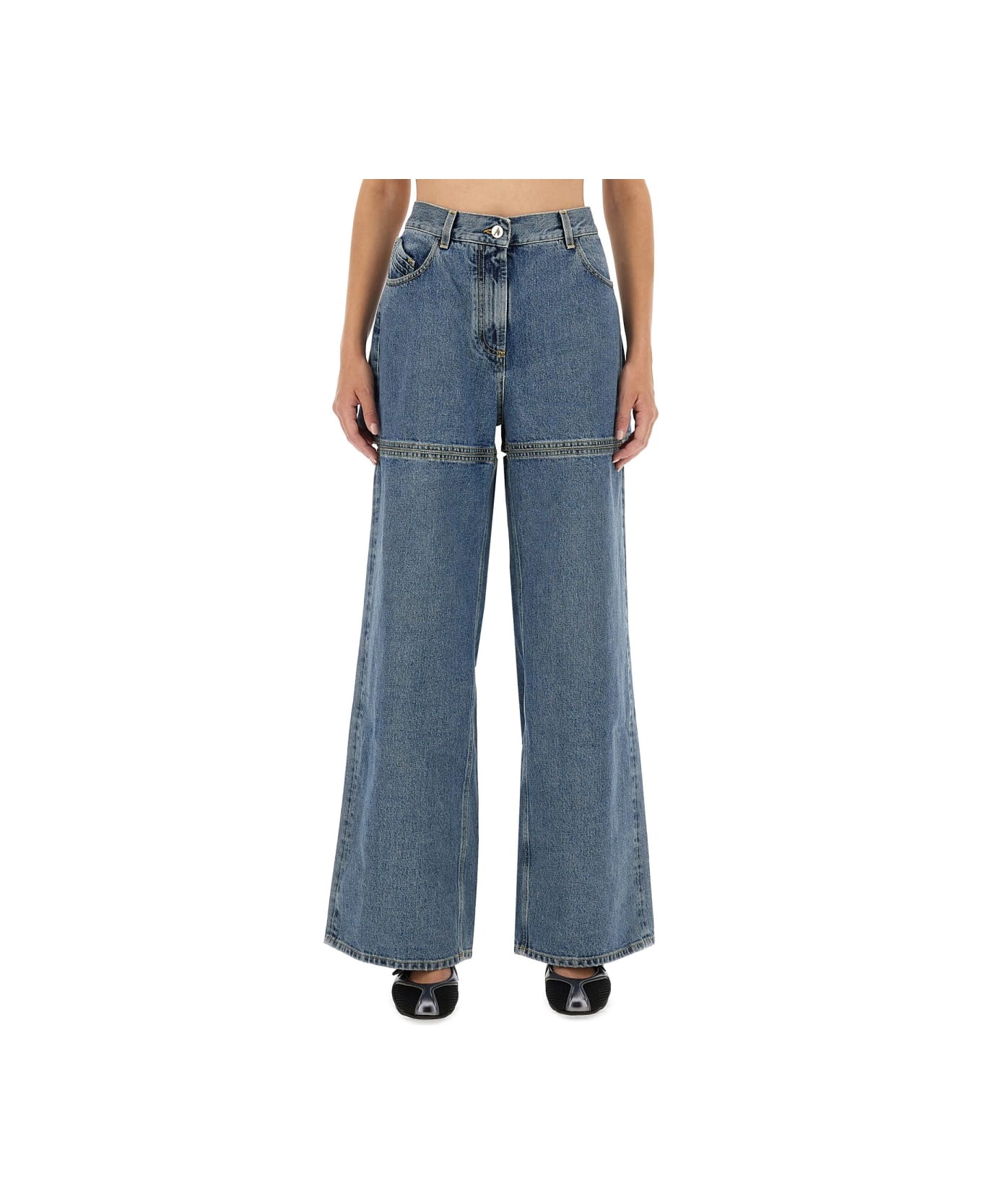 The Attico Long Denim Jeans - DENIM