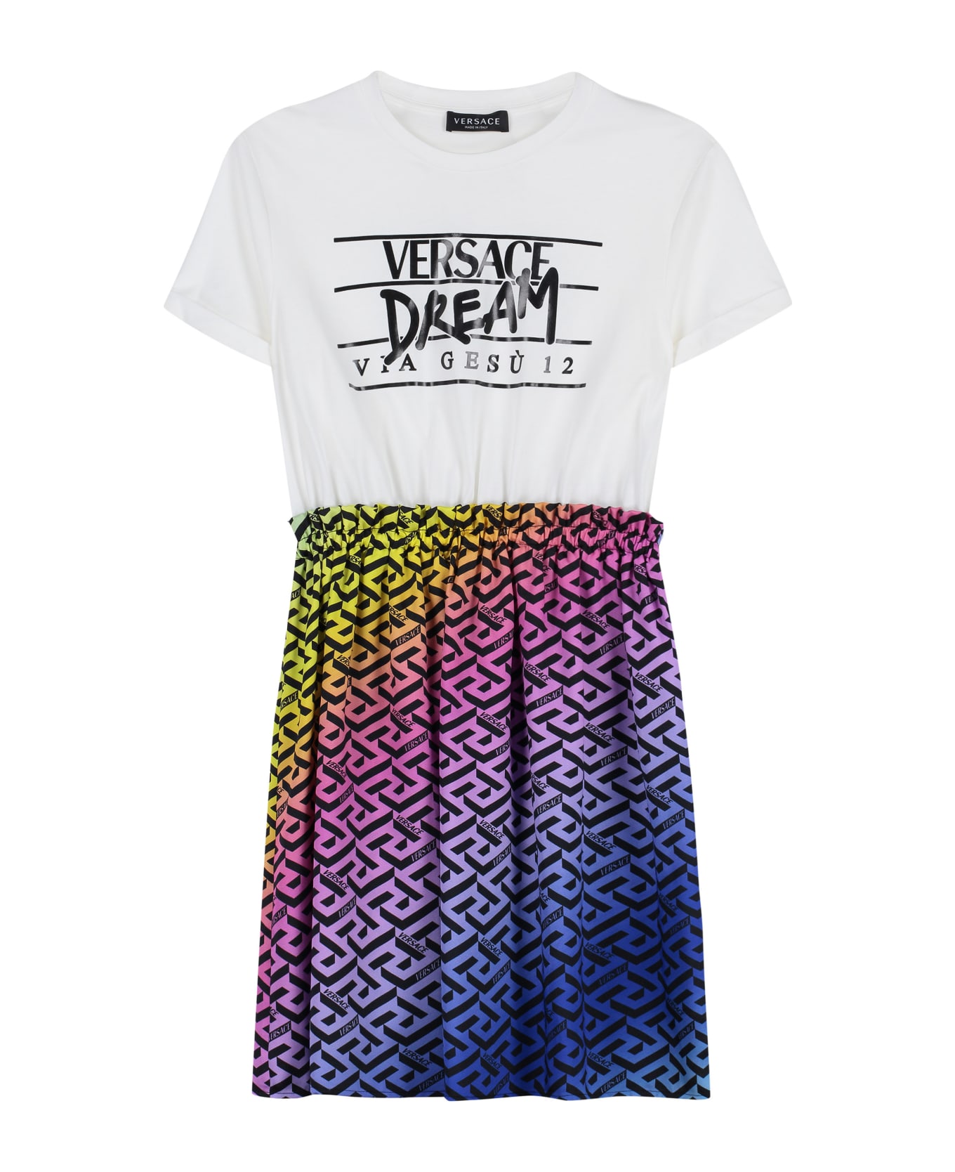 Young Versace Printed T-shirt Dress - Multicolor
