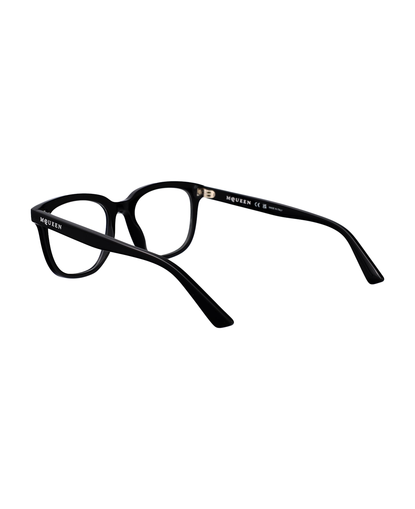 Alexander McQueen Eyewear Am0539o Glasses - BLACK-BLACK-TRANSPARENT