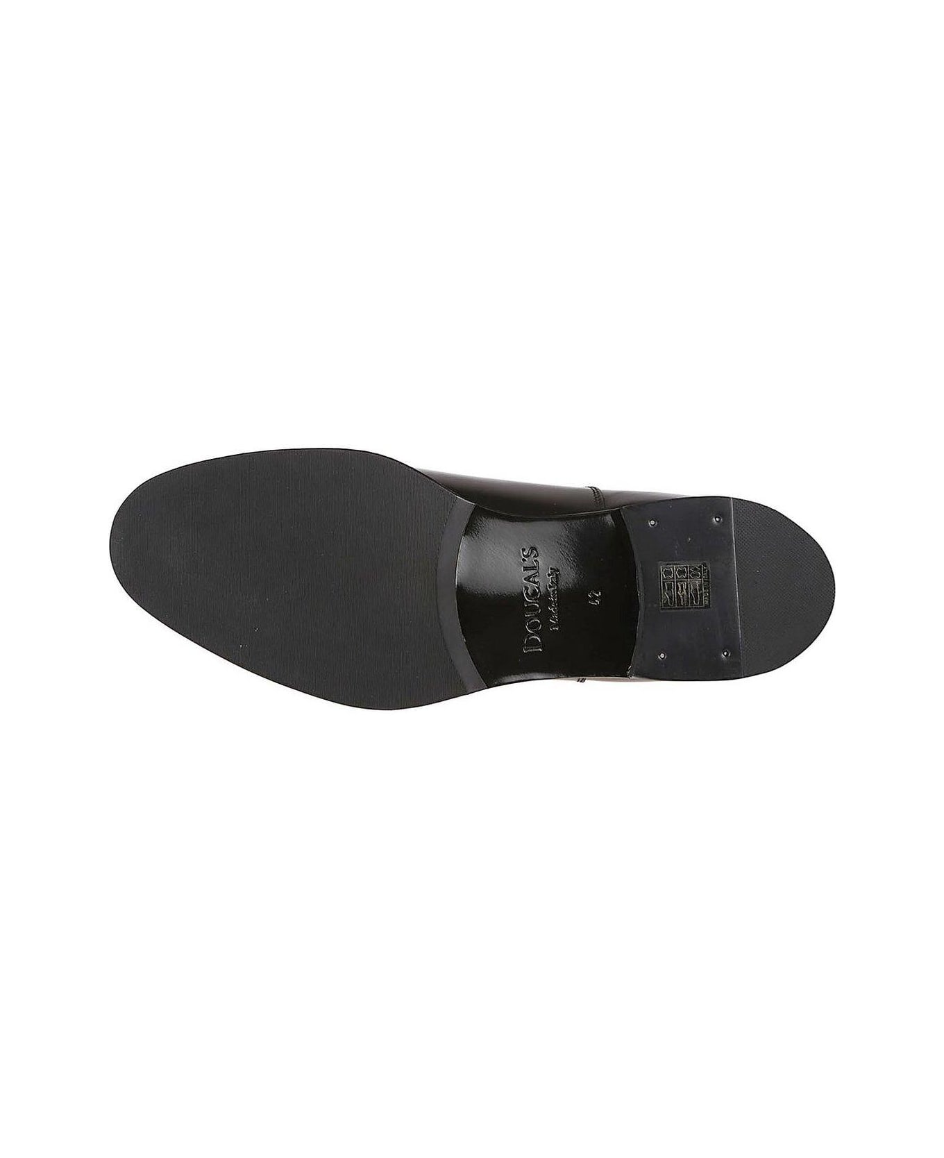 Doucal's Almond Toe Lace-up Shoes - Nero/fondo Nero