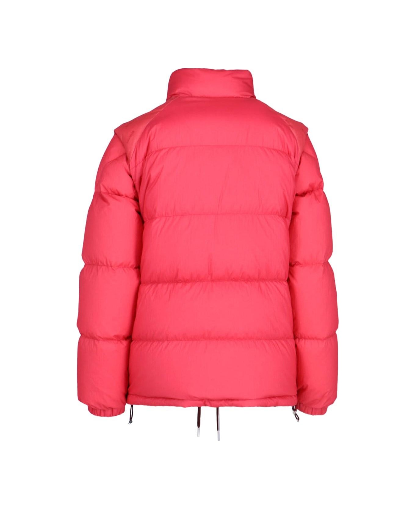 Moncler 'verone 1' Reversible Crop Down Jacket - RED