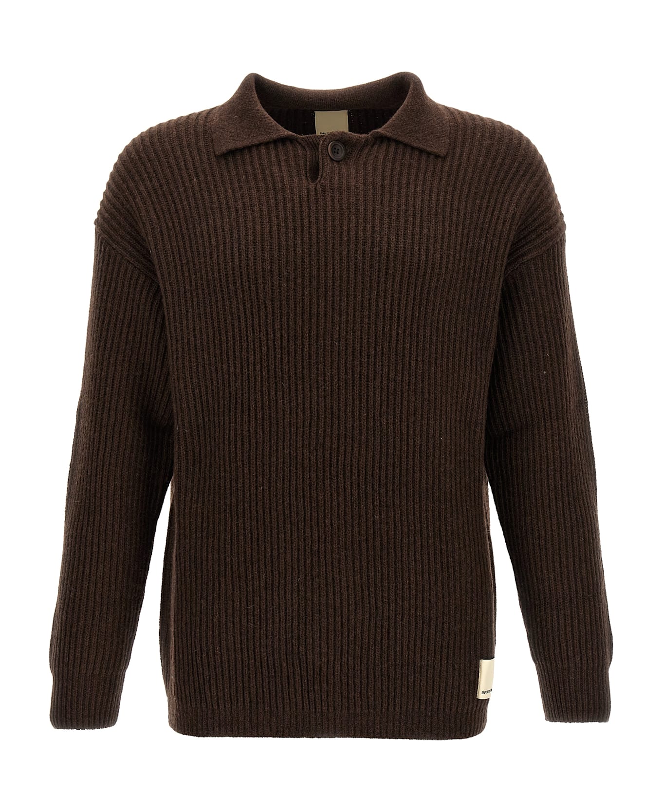 Emporio Armani Ribbed Sweater - Brown