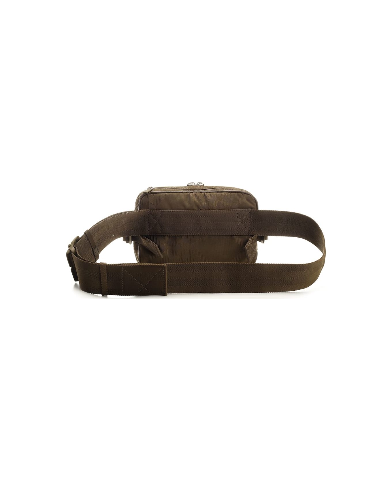 Burberry Military Green Check Bum Bag - Green