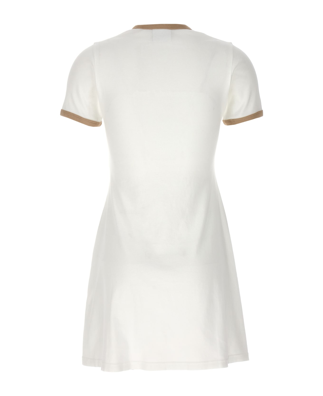Courrèges Logo Embroidery Dress - White