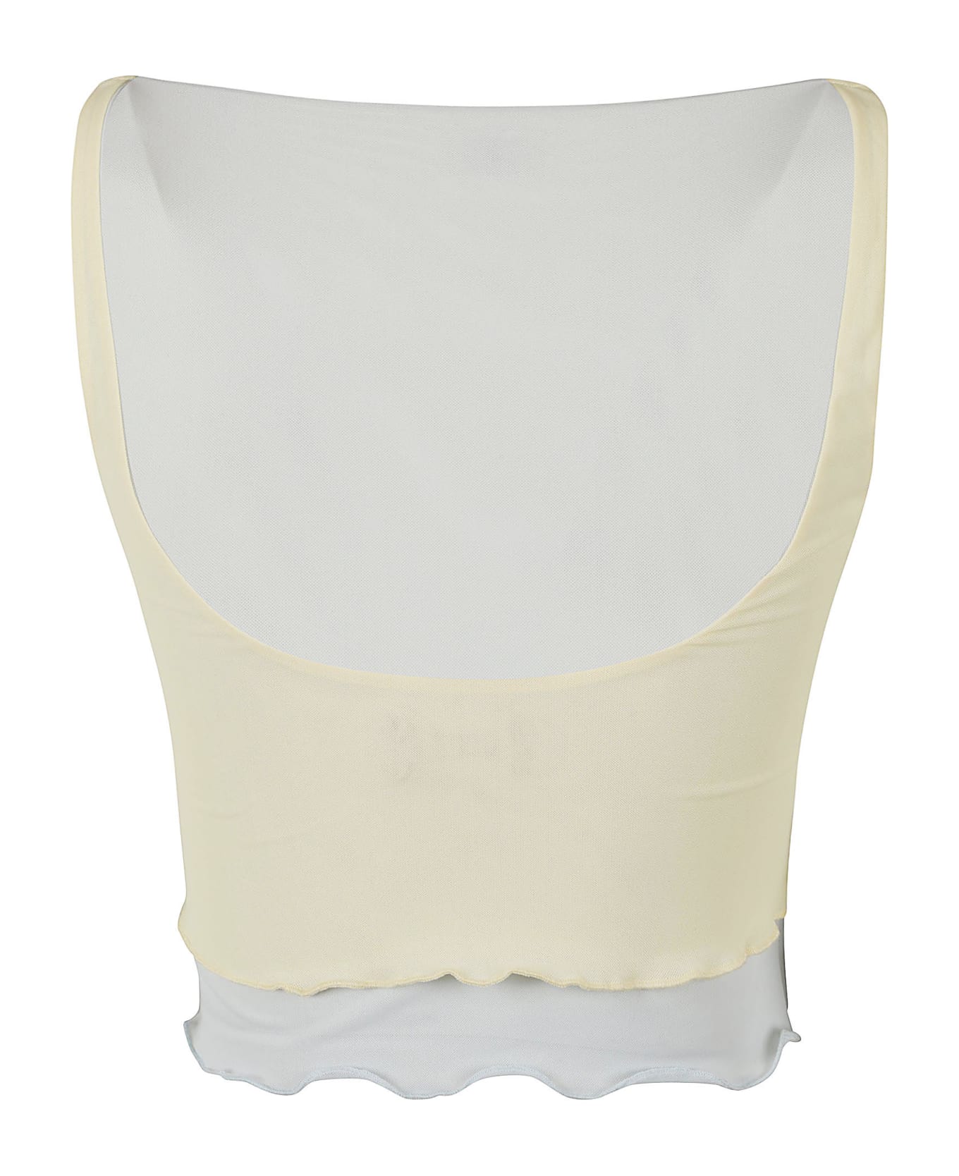 GCDS Tulle Tank Top - Baby Yellow