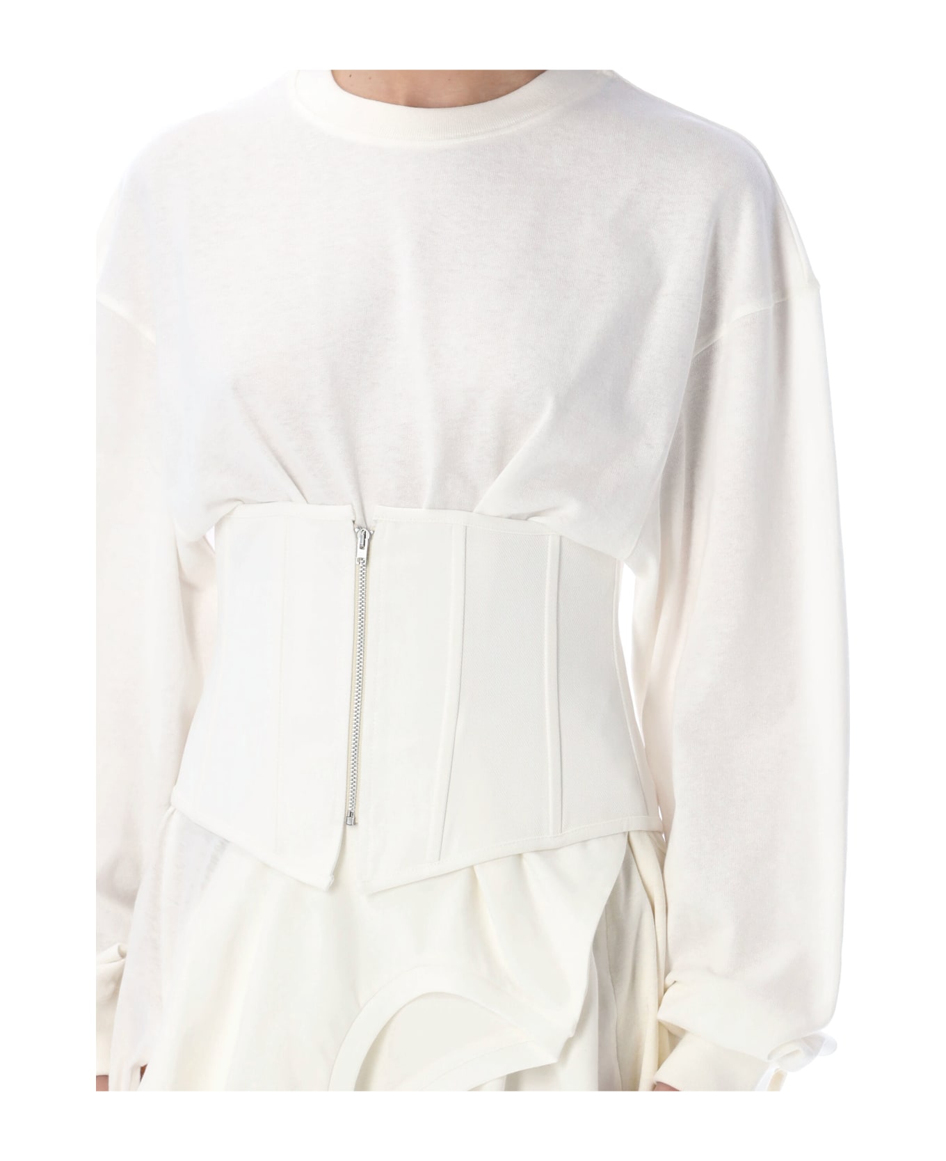 Acne Studios Fleece Mini Dress - WHITE