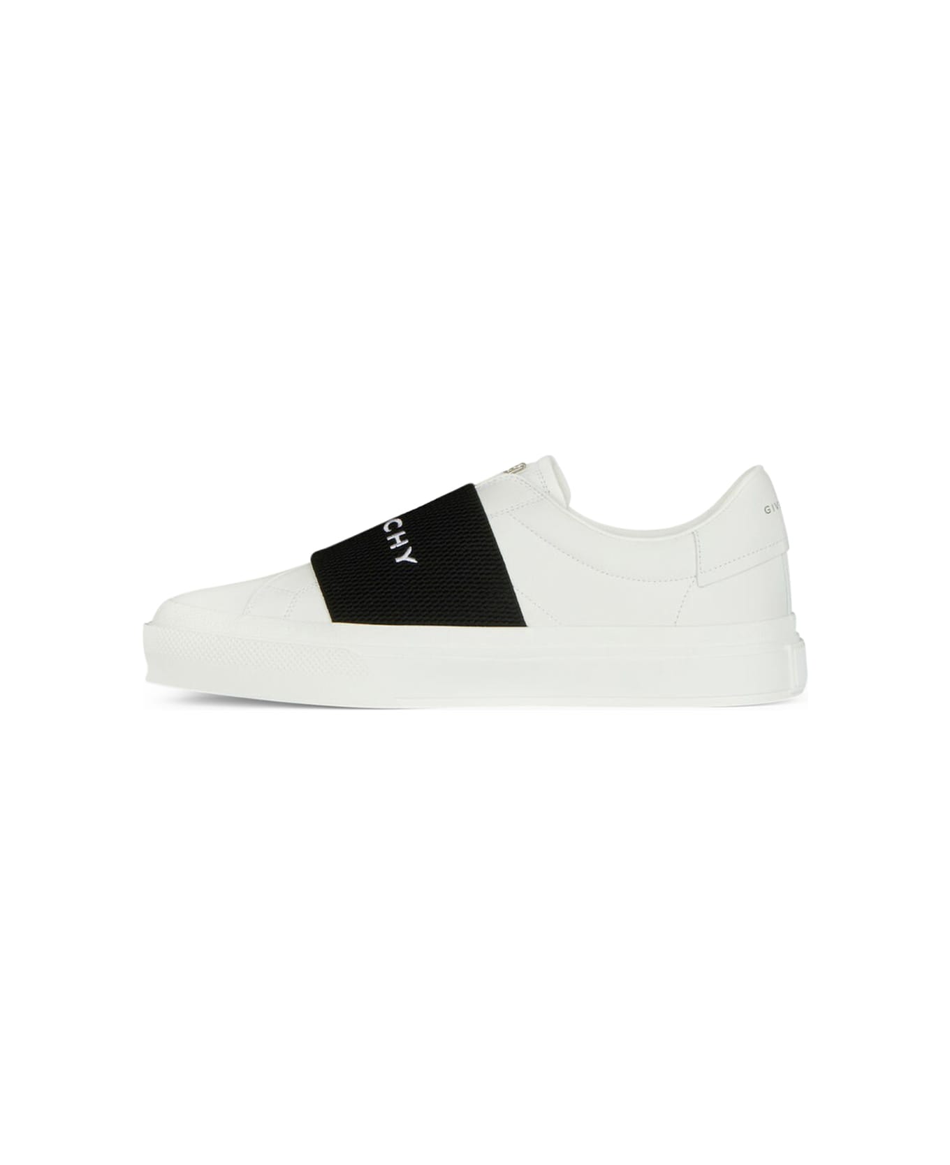 Givenchy Sneakers In Leather With Givenchy Webbing - White