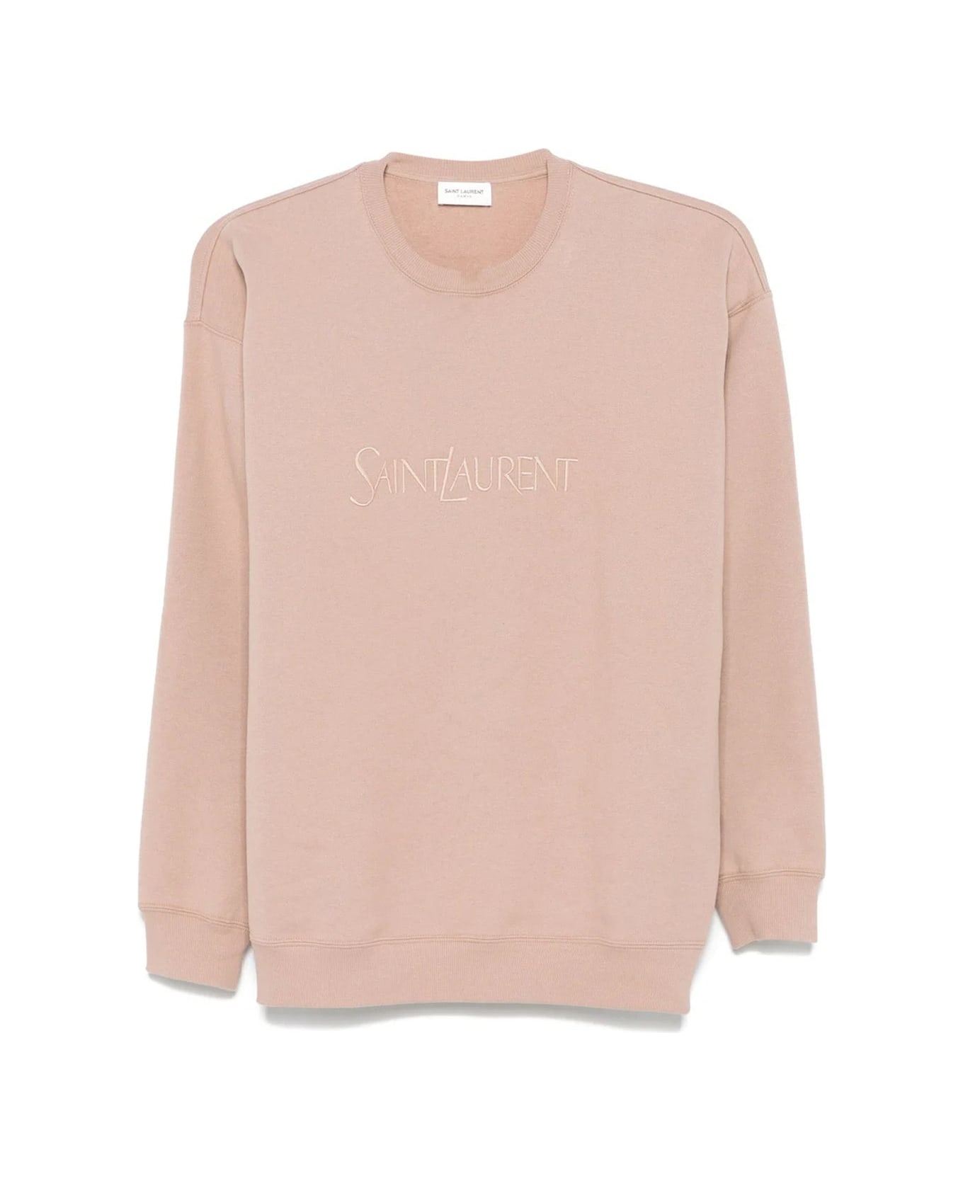 Saint Laurent Cotton Logo Sweatshirt - Pink