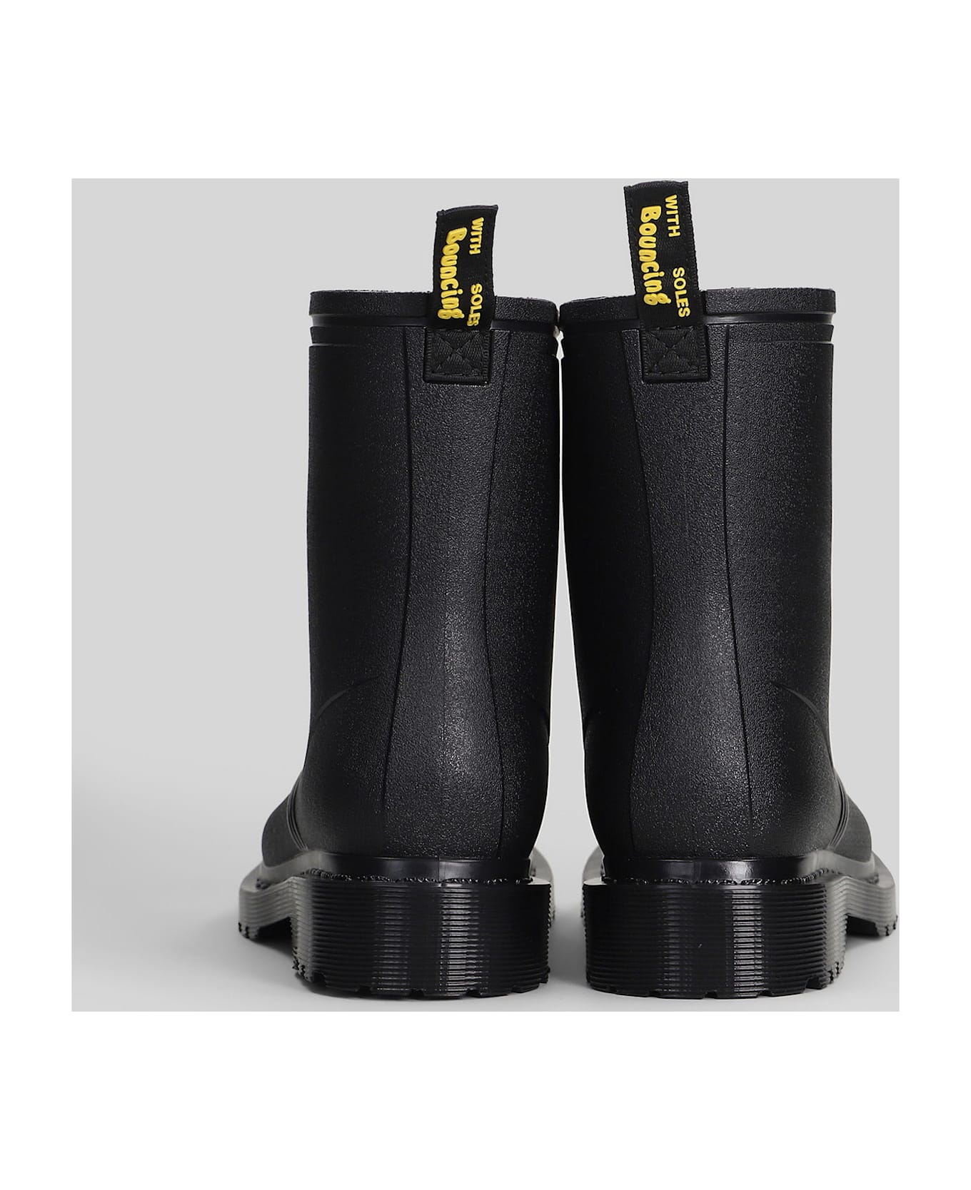 Dr. Martens 1460 Sub Max Combat Boots In Black Pvc - black