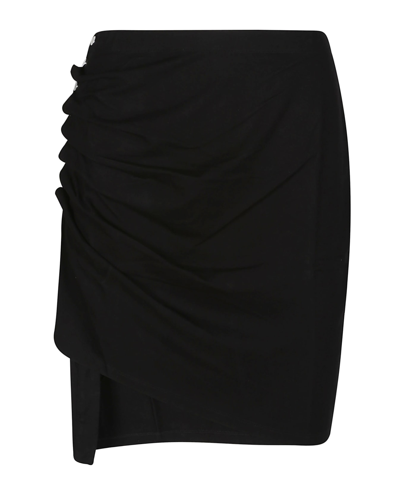 Paco Rabanne Drapped Asymmetric Mini Skirt - Black