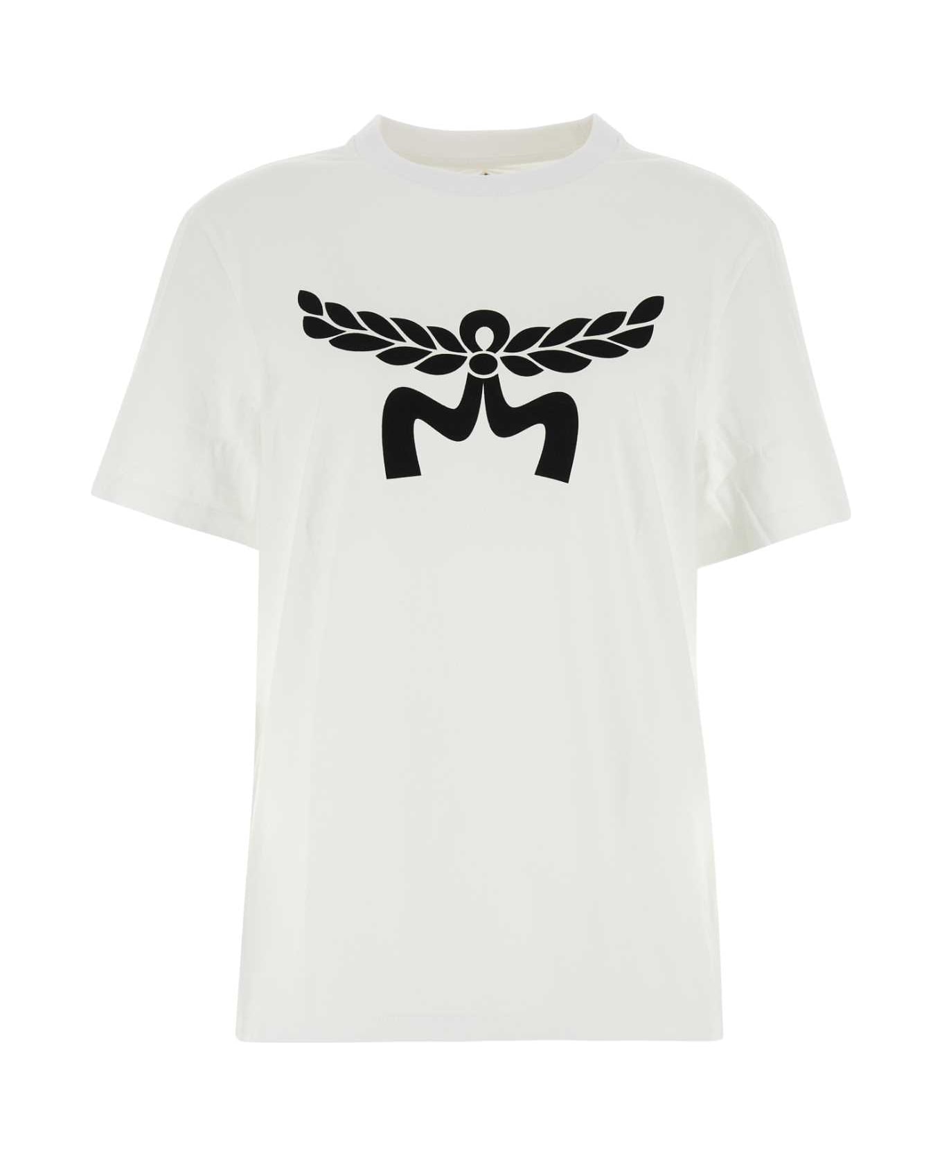 MCM White Cotton T-shirt - WHITE