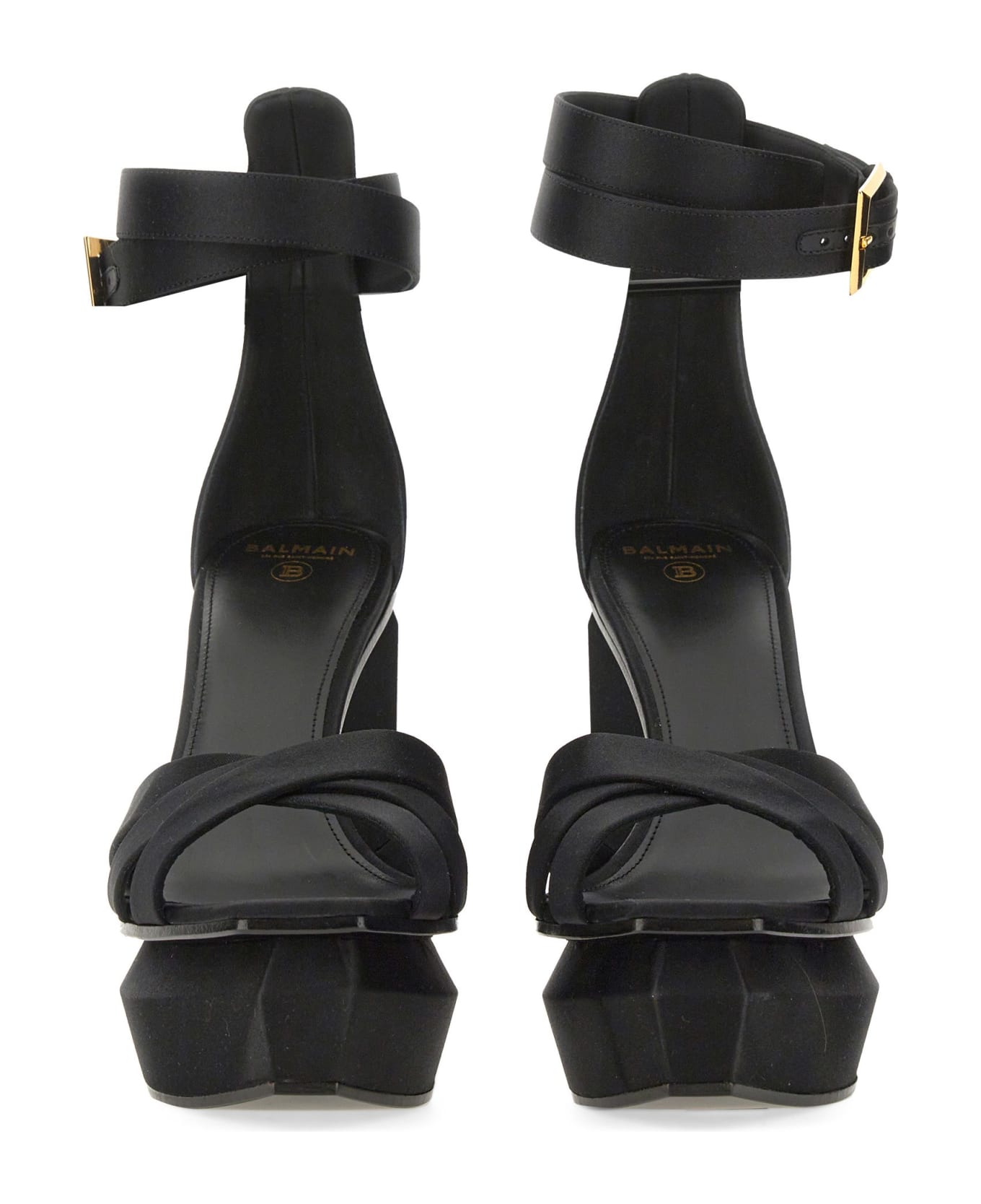 【関税&送料込】Balmain Ava Sandal With Platform $1995 Balmain Women's Brown Ava Leopard Platform Studded