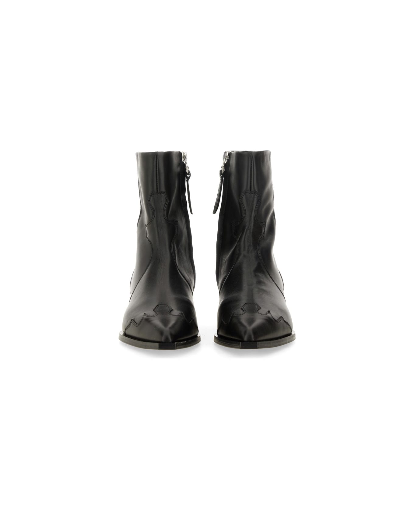 aeyde Leather Boot - BLACK