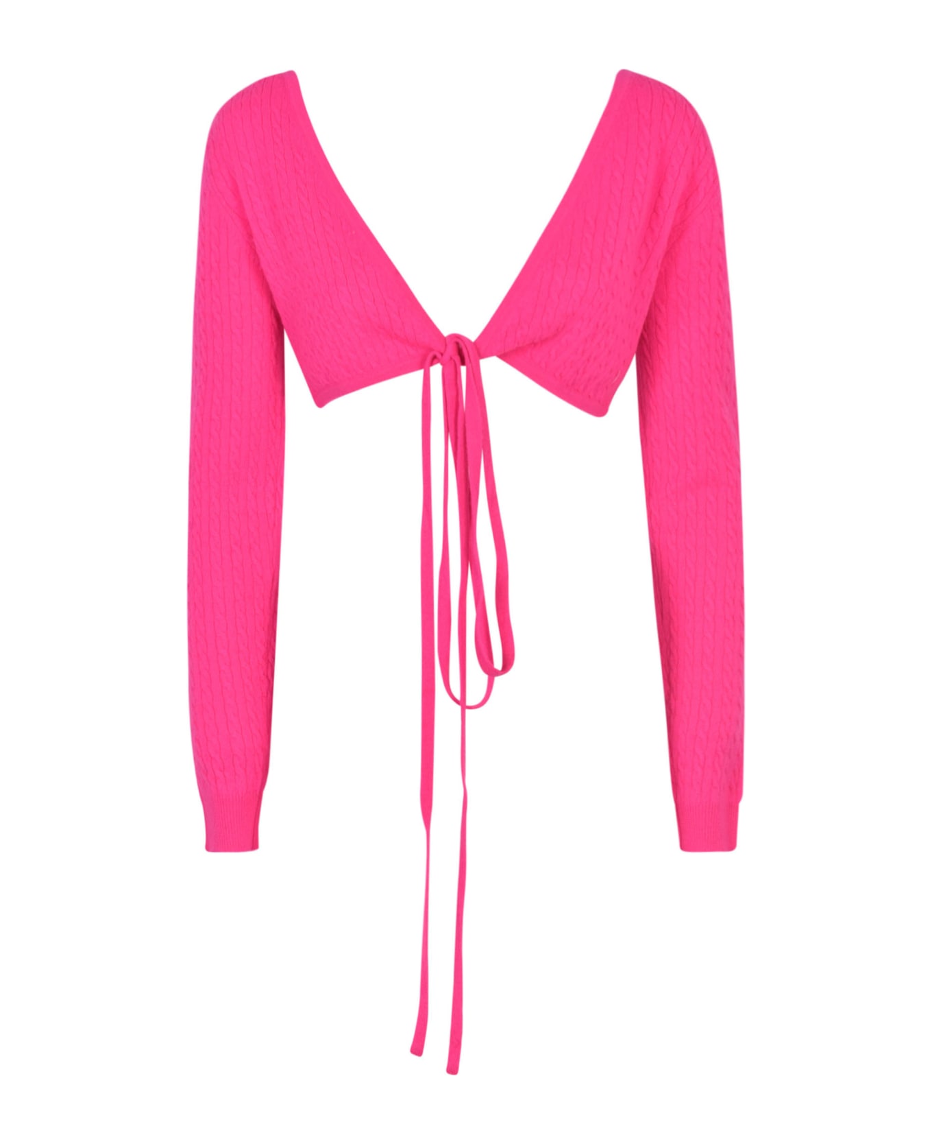 Patou Wrap Knitted Top - PINK