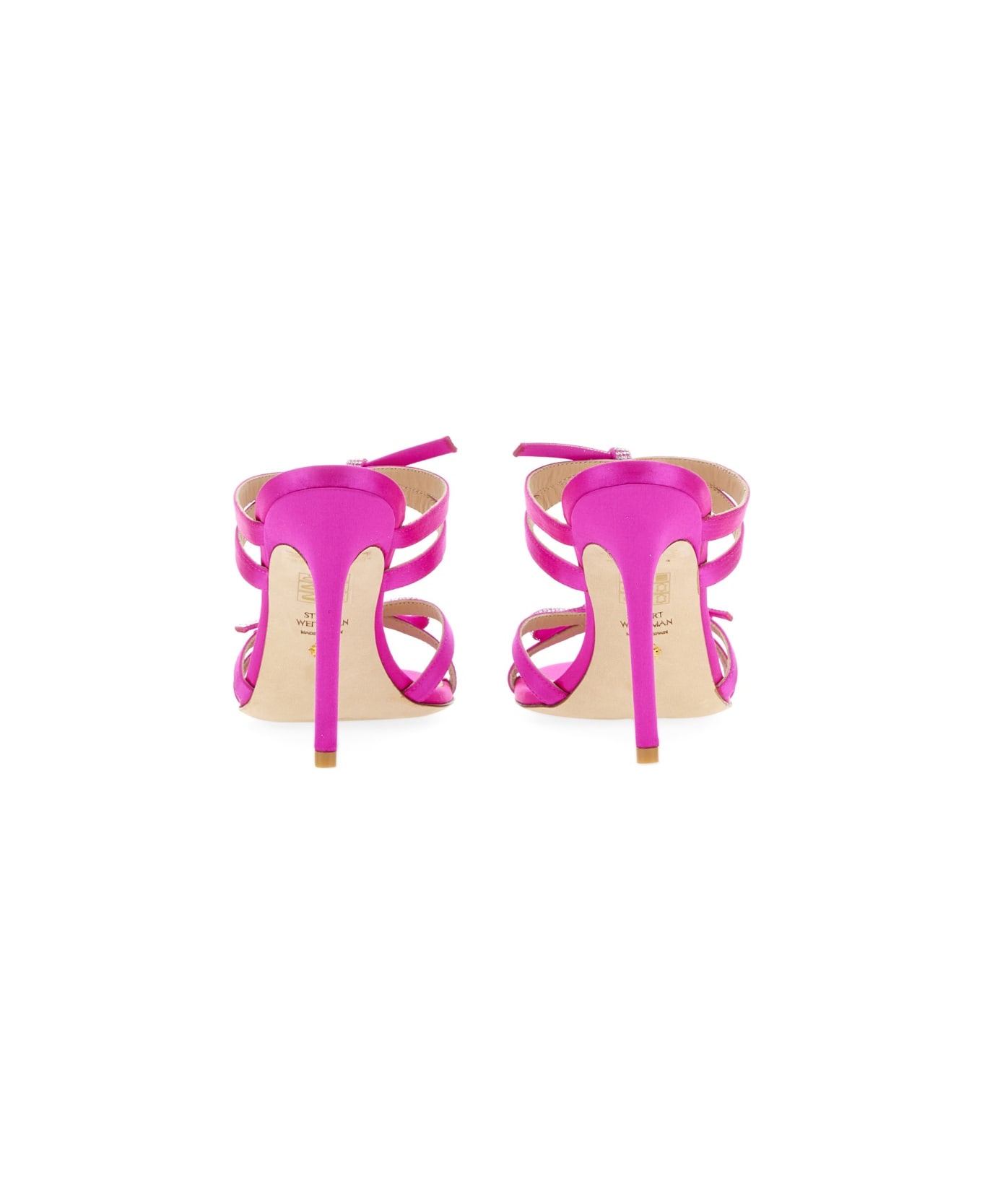 Stuart Weitzman Sandal Slide Sw Bow - FUCHSIA