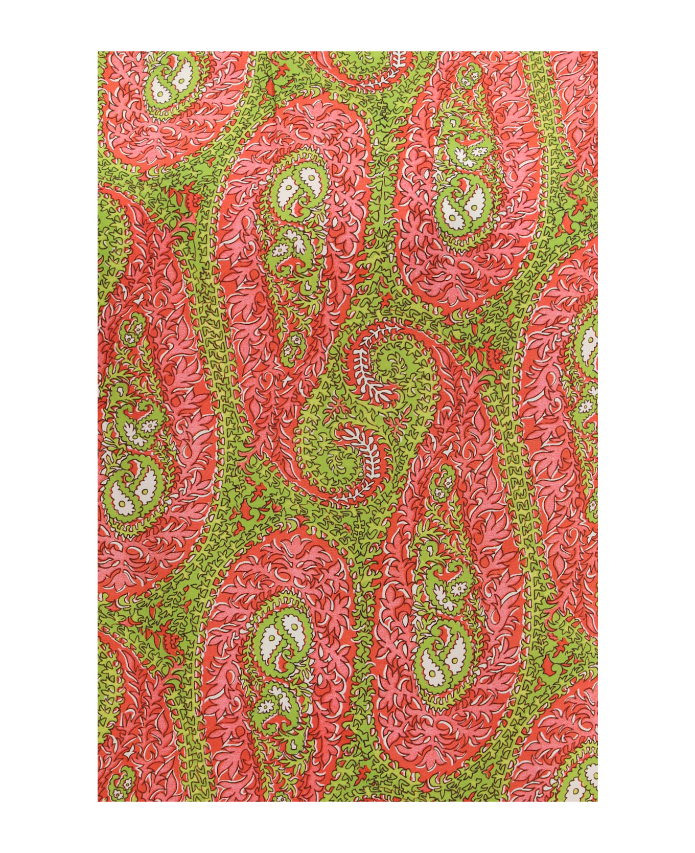 Etro Twill Top With Paisley Foliage Motif